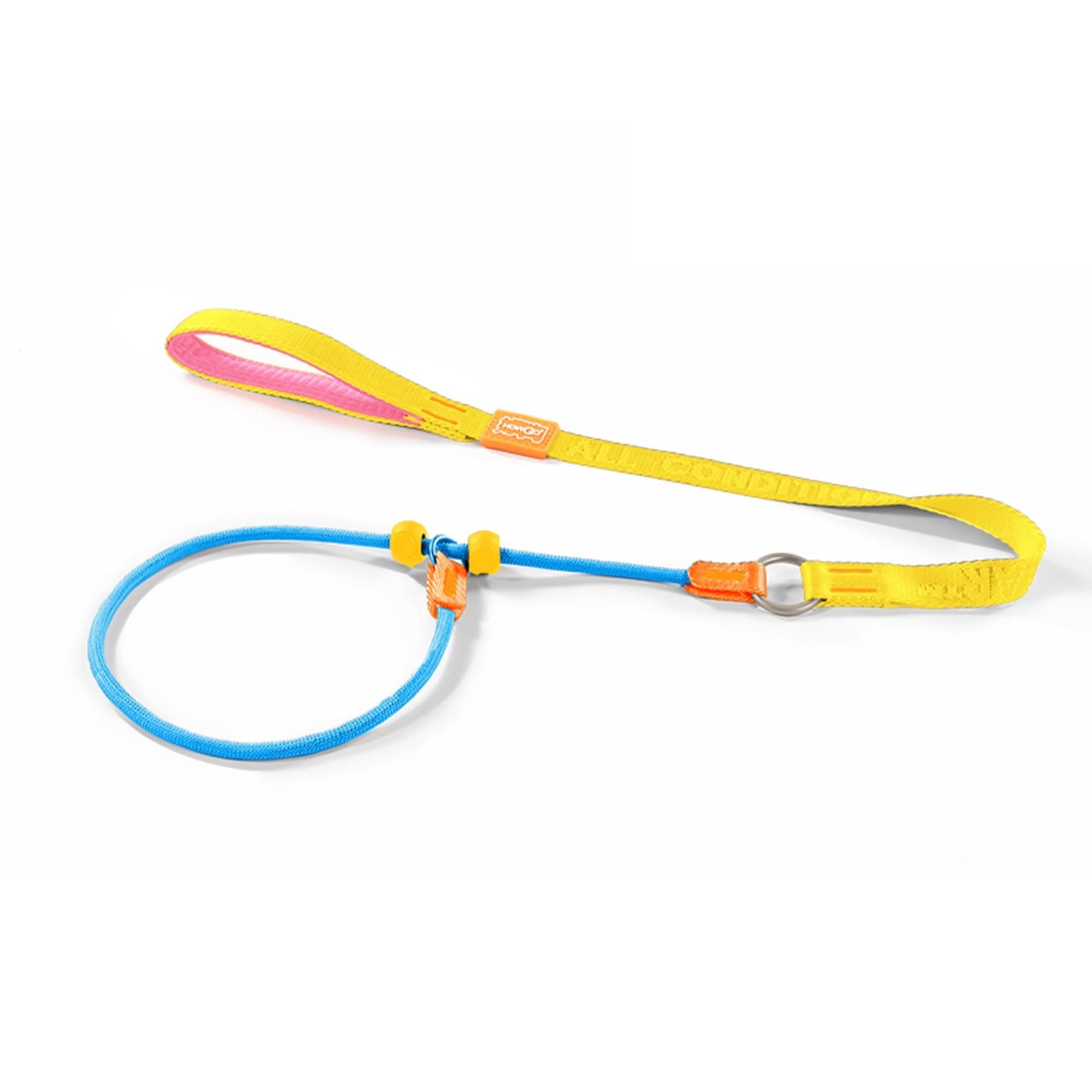 HowGo Slip Lead Dog Leash with Padded Handles | Lightweight Dog Training Leash with 360°Swivel Anti-Tangle | Heavy-Duty Lead and Collar for Large Medium and Small, No-Pull Walking (Multicolor, 3.6FT)