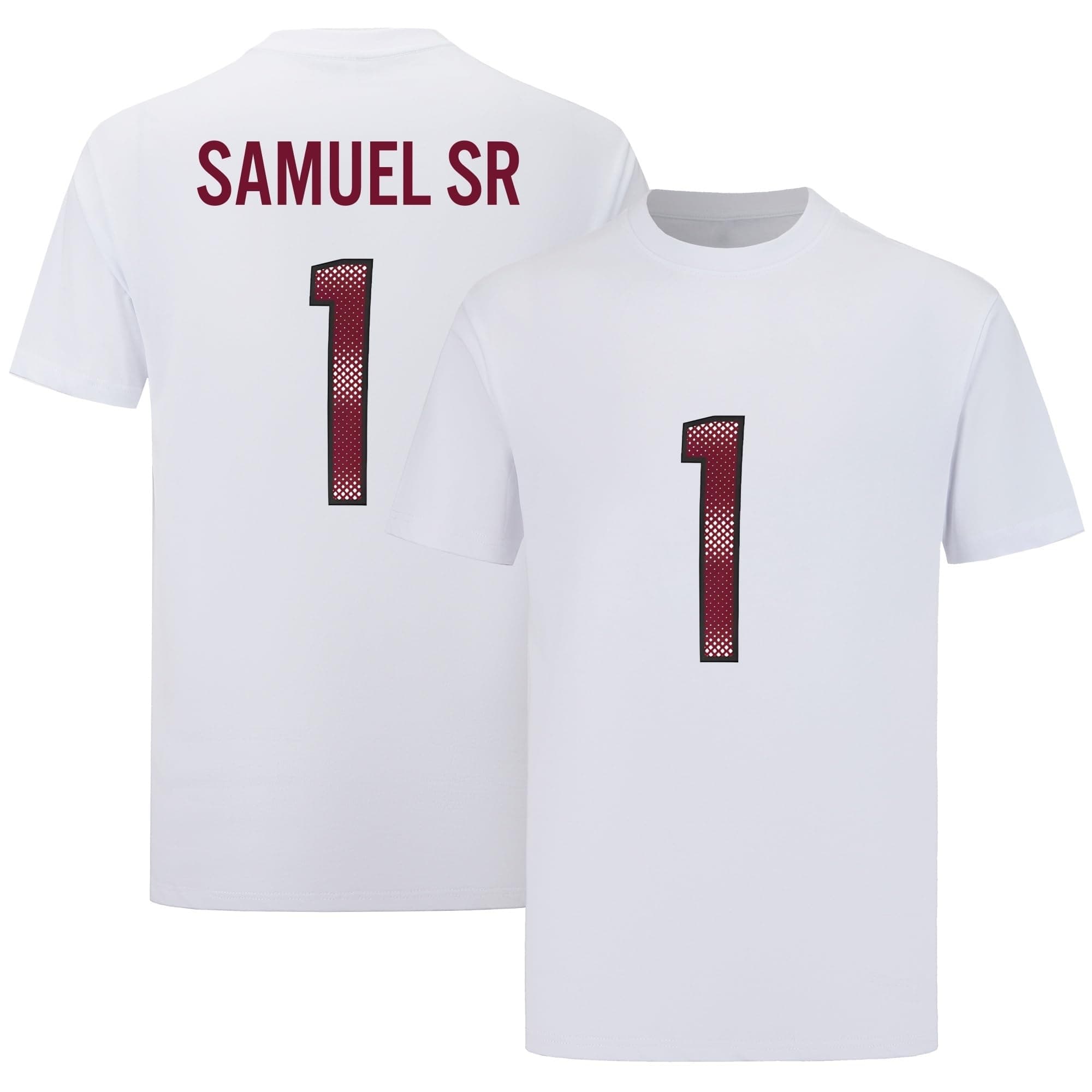 DEEBO Samuel SR White A1# for Mens/Womens/Kid Football T-Shirt No Brand/Logos 100% Cotton
