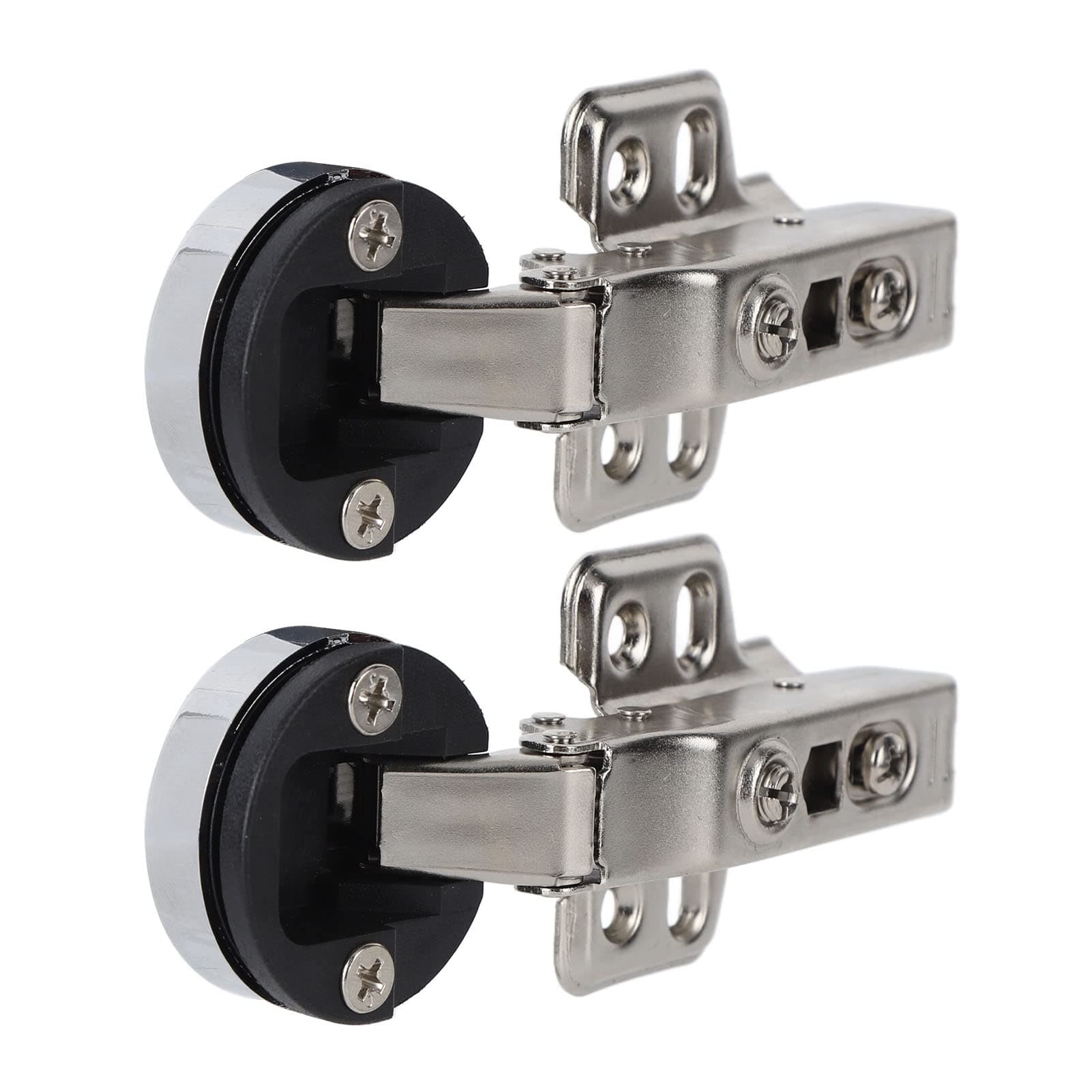 Glastürscharnier für Schrank, leises Glastürscharnier für Zuhause (gerader Arm, volle Auflage, 18 mm)