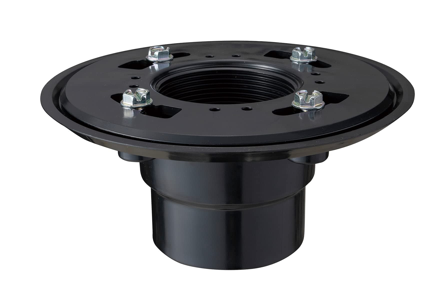 HEATGENE Shower Floor Drain Base Flange, 2 Inch Threaded Adapter, Linear and Square Drain Compatible