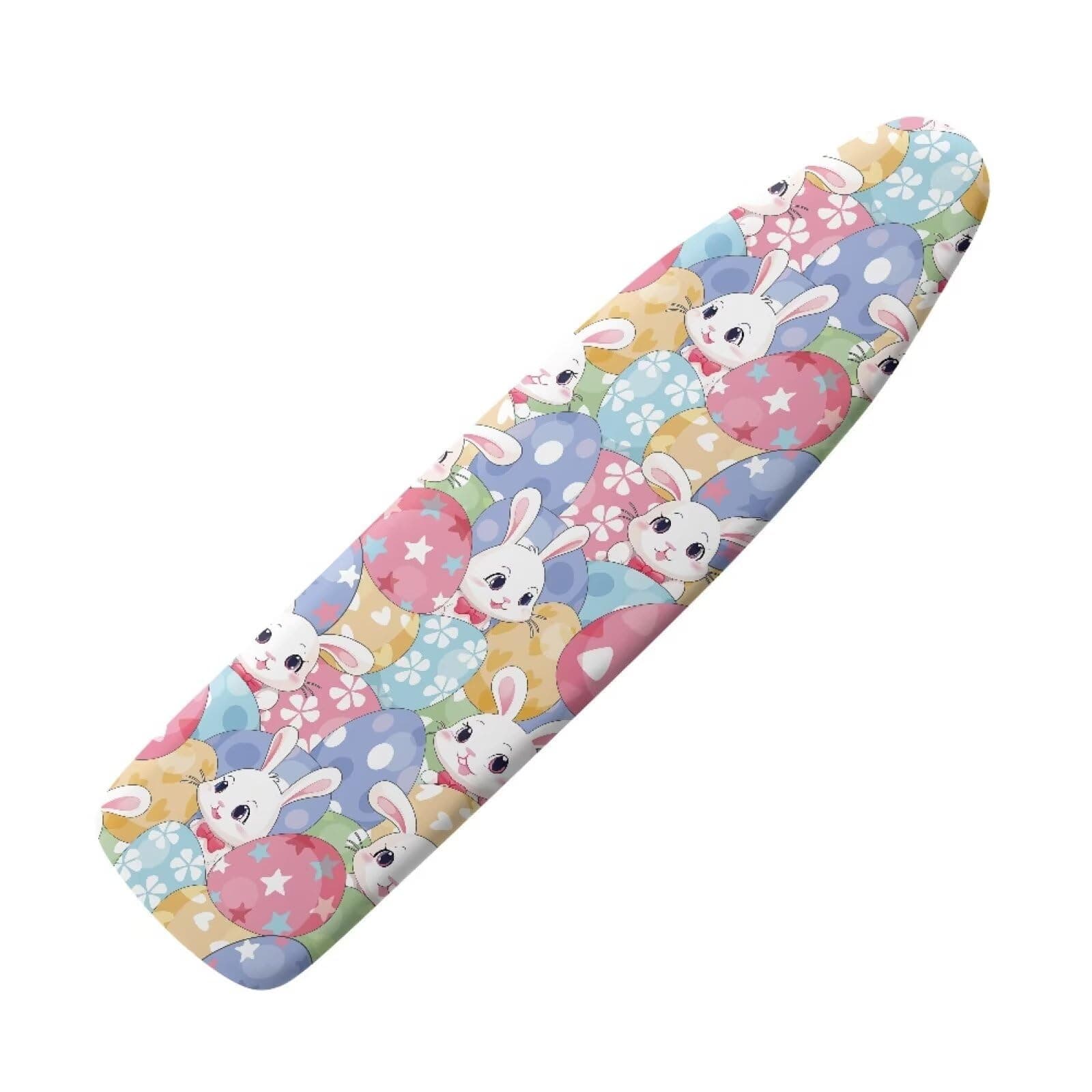 Pzuqiu Easter Bunny Egg Ironing Board Cover Scorch Resistant Ironing Pad for Table Easy Install Durable Iron Board Cover Accessories