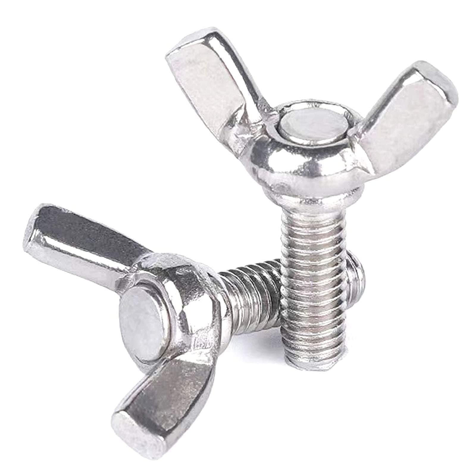 20 Pcs M6 Carbon Steel Zinc Plating Wing Butterfly Screws Bolts,Wing Bolt,Machine Fastener,Thumb Hand Screws for Electronic Equipment (Galvanized M6-1.0 x 40mm)