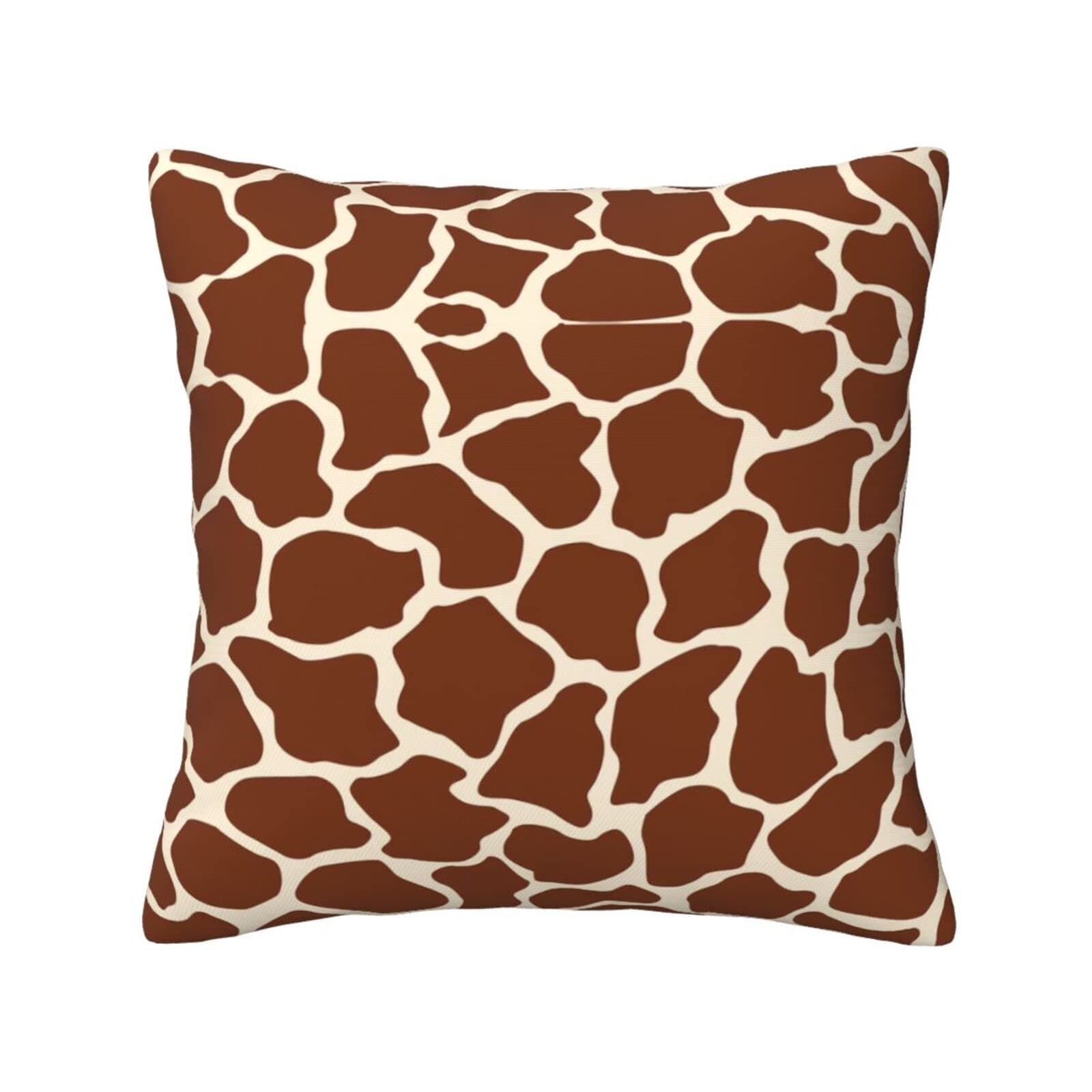 Giraffe Texture Throw Pillow Cushion Cover Double-Sided Pattern Pillowcase Sofa Cover Bedroom Car Home Decorative Cushion Cover 16"X16" Inches