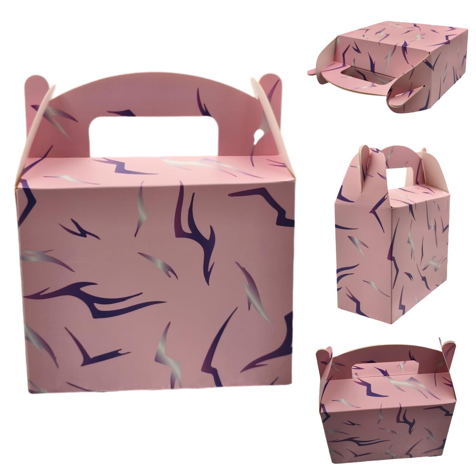 Duilahren 24 Pack Kpop Themed Party Favor Paper Gift Boxes, K-style Treat Boxes with Pink Purple Silver Lightning Bolt Design, Anime Inspired Favor Boxes for Bachelorette Bridal Shower Birthday Party