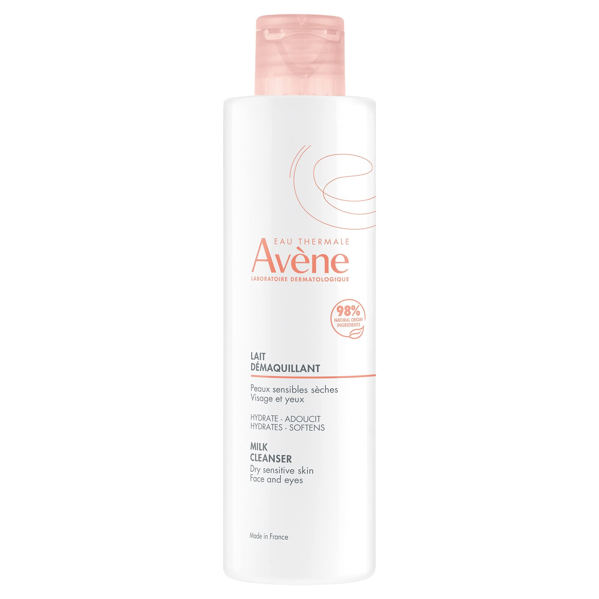 Eau Thermale Avène Milk cleanser, makeup removal, cleanser, sensitive skin, vegan 200ml