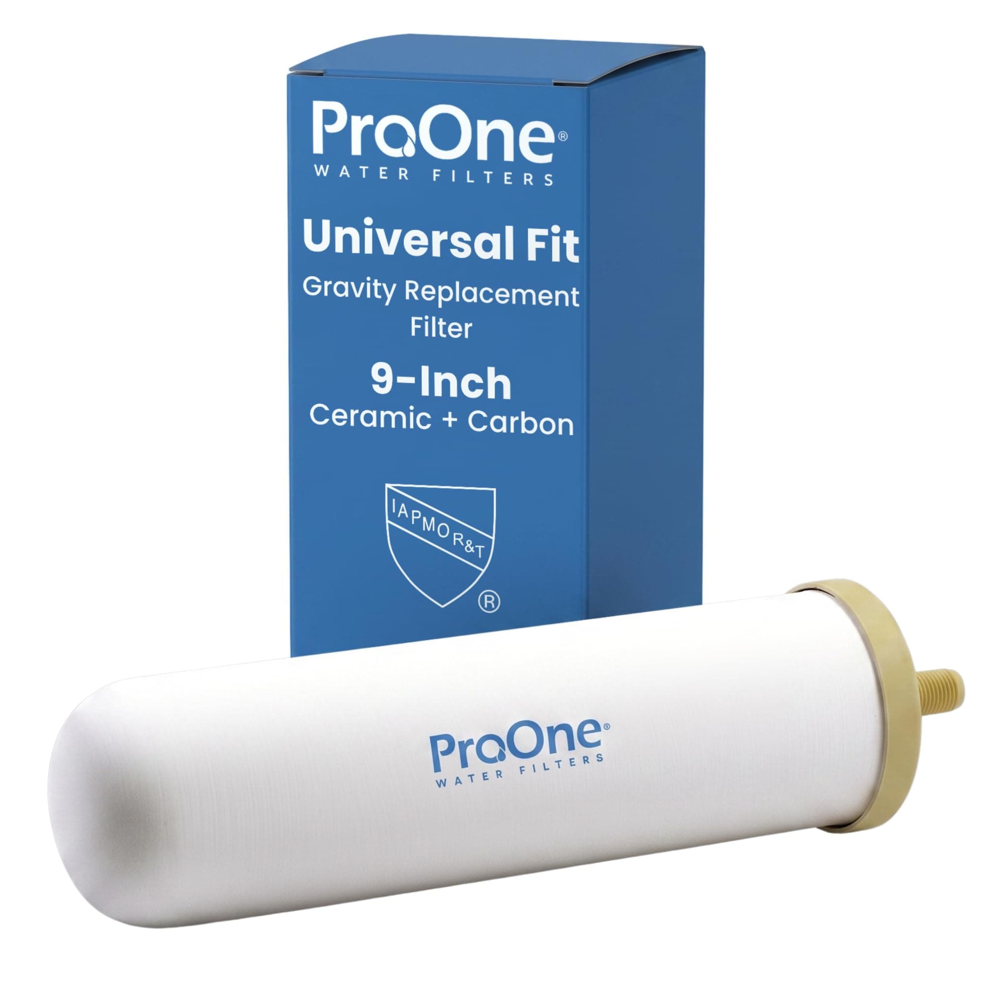 ProOne G-Series 9-Inch Gravity Water Replacement Filter, Fits Big+ Countertop Gravity Filtration System And Most Other Brands, Independently Tested Proven to Reduce PFAS