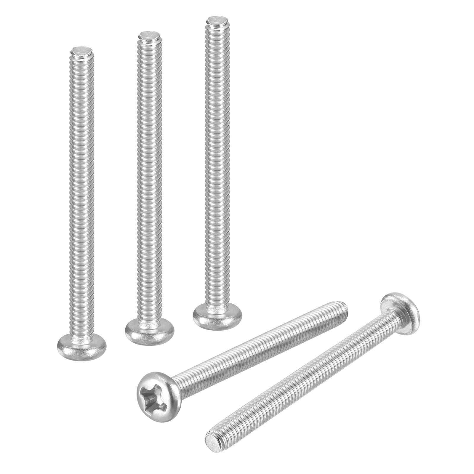 DTGN M2-0.4x25 Pan Head Machine Screws - 60pcs - 304 Stainless Steel -Silver