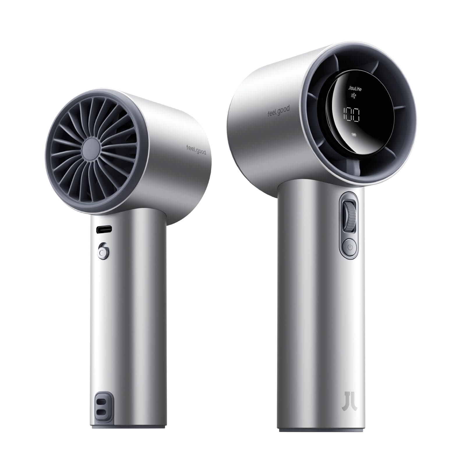 JISULIFE Handheld Fan Pro1S - Next-Gen Airflow: Up to 40H Runtime