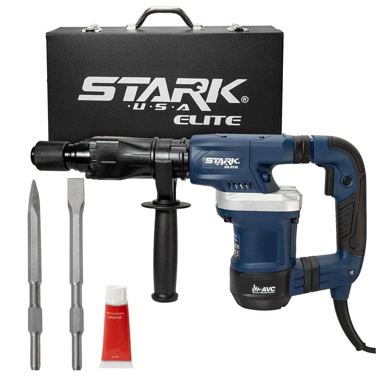 Stark USA Demolition Hammer, 1200W Electric Chipping Hammer, 3100BPM Maximum Anti-Vibration Handle 14J