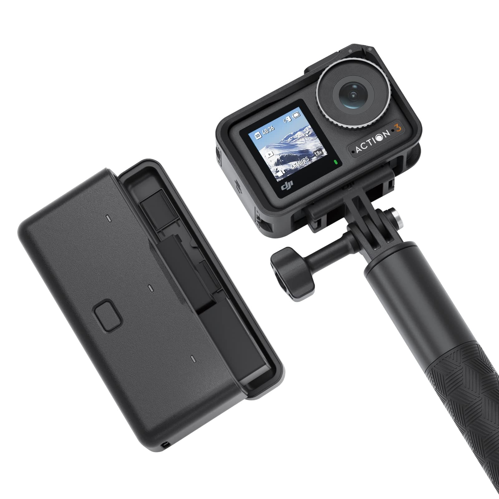 DJI アクションカメラ Osmo Action 3 アドベンチャーコンボ 防水性 4K HDR 10-bit色深度 HorizonSteady 耐寒性&長時間駆動 バッテリーケース 延長ロッド機能搭載 YouTube&Vlog撮影4Kカメラ 【国内正規品】