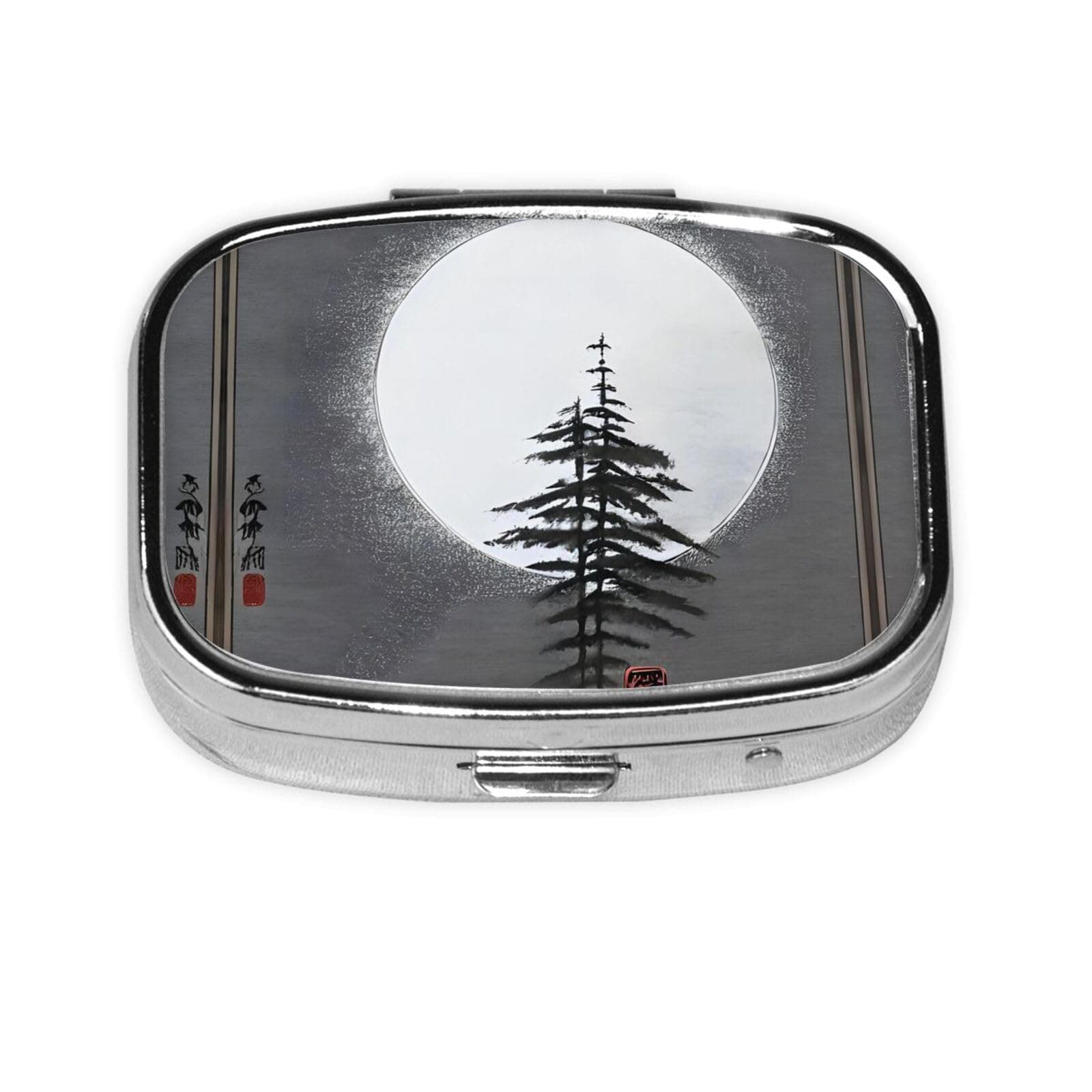 The Square Mini Medicine Box is Suitable for Putting in Pockets or Wallets. It is Easy to Open and Practical.Moon Pine Tree