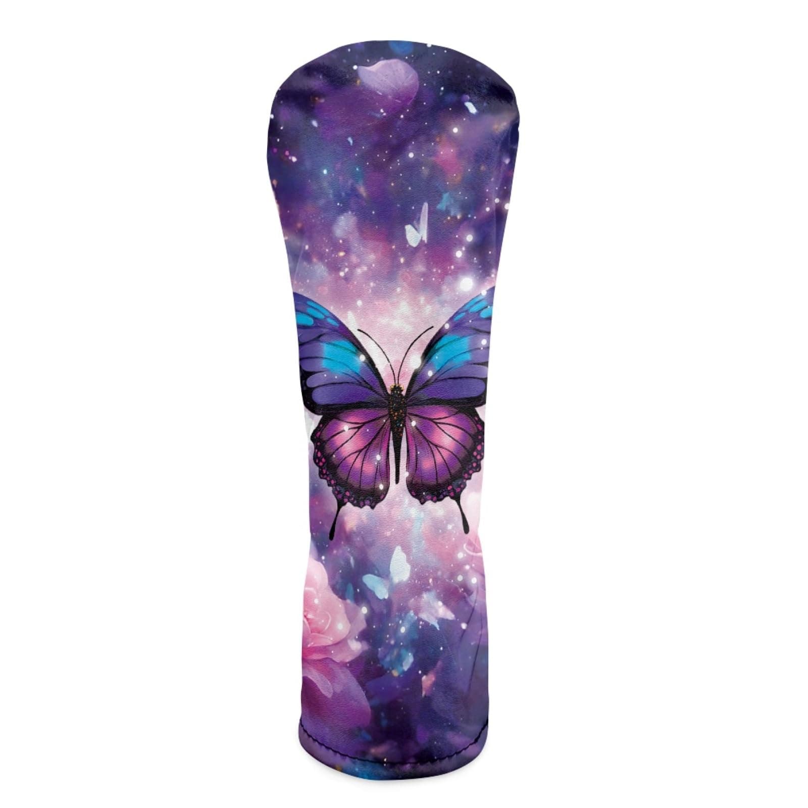 Knextrepoy Butterfly Golf Club Head Covers PU Leather Golf Head Covers Driver Covers Pink Rose Golf Headcover Fariway Wood Headcover Hybrid Covers