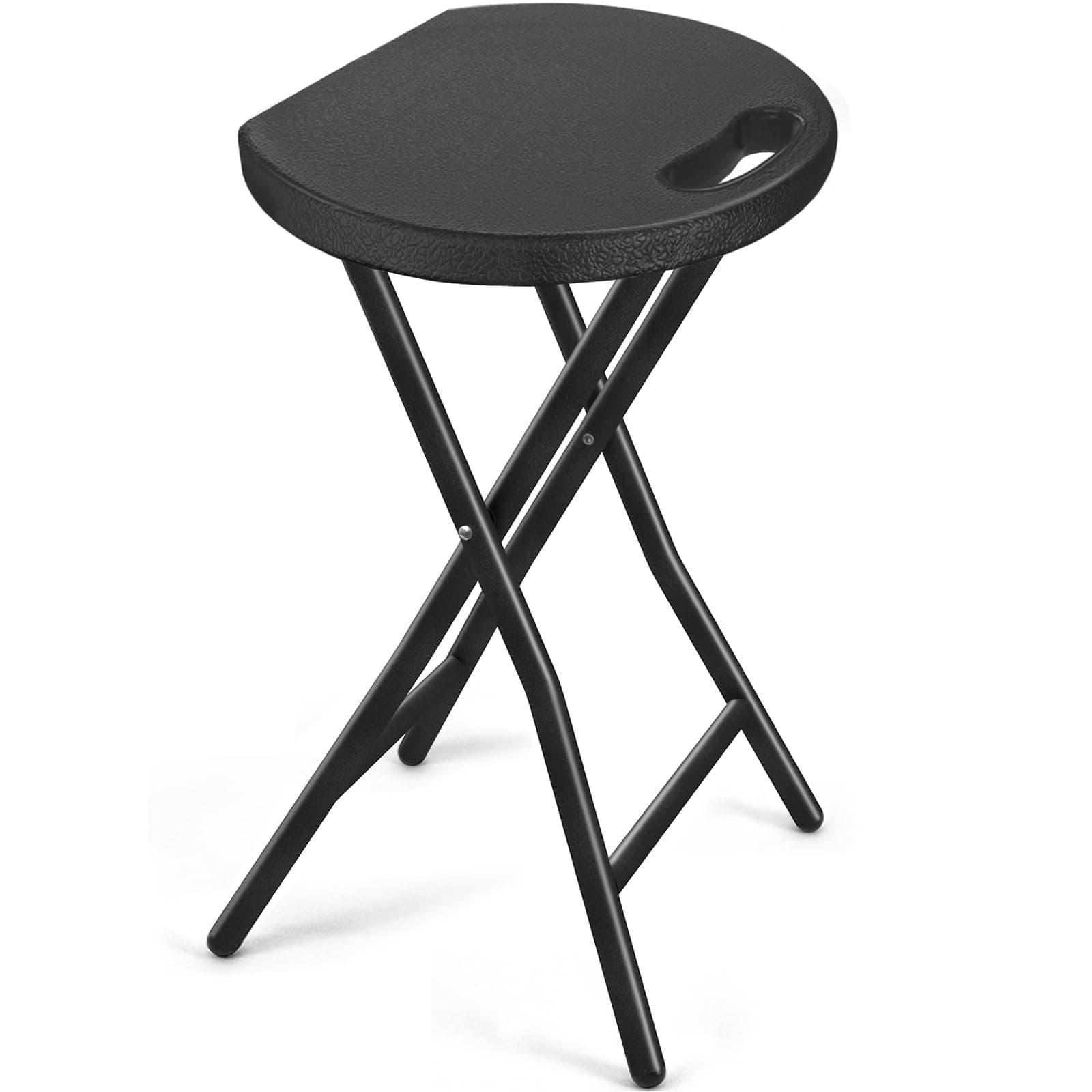 Portable Folding Chair with Handle, Heavy Duty Round Fold Stool Chair