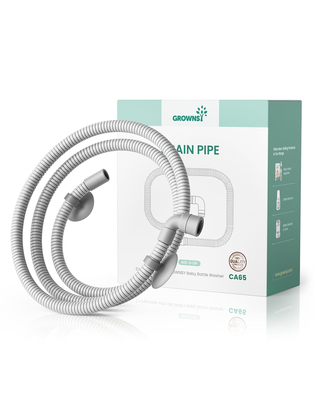 Grownsy Drain Hose 1M for Bottle Washer, Soft, Durable and Flexible