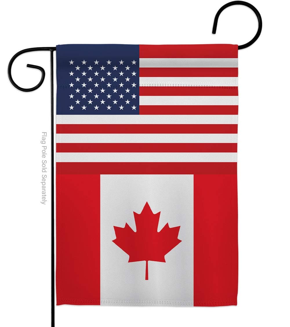 Flag of Canada US Friendship Tapestry Home Decor Banner Wall Art Patio Lawn Front Porch Yard Signs Room Small Outdoor Decorations Sports Fan Game Football Goal World Cup FIFA Soccer Gifts Made in USA