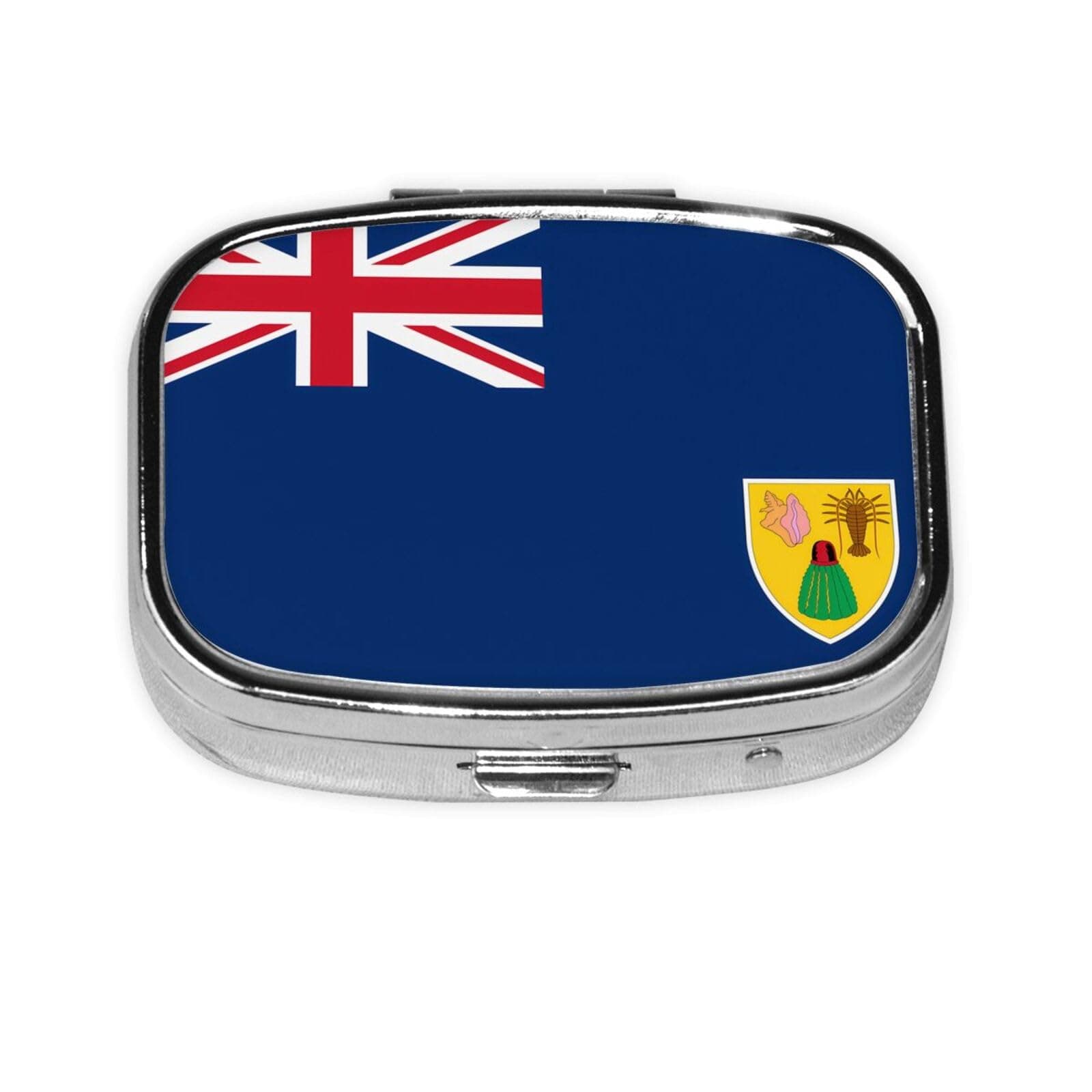 The Square Mini Medicine Box is Suitable for Putting in Pockets or Wallets. It is Easy to Open and Practical.Flag of The Turks and Caicos Islands