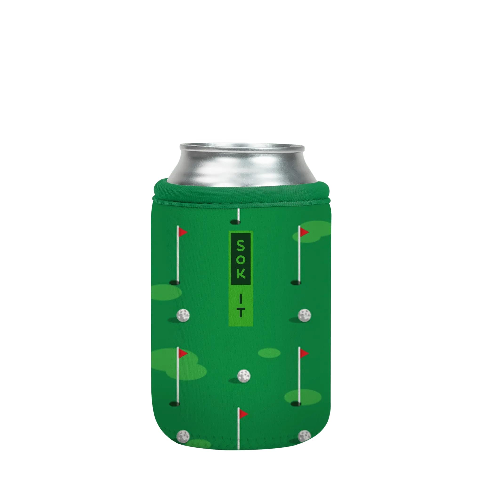 Sok It CanSok Sleeve for Beer & Soda Insulated Neoprene Cover (Golf, 12oz Can Sleeve)