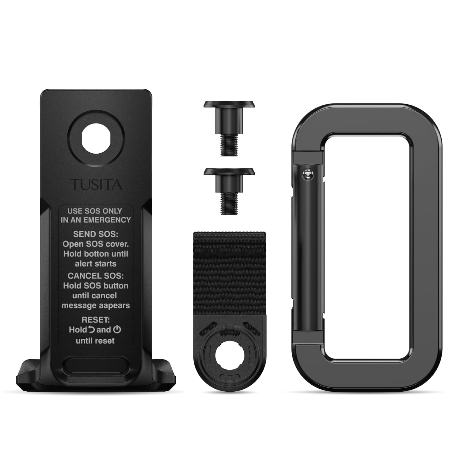 TUSITA Spine Mount Adapter with Carabiner Compatible with Garmin inReach Mini 2