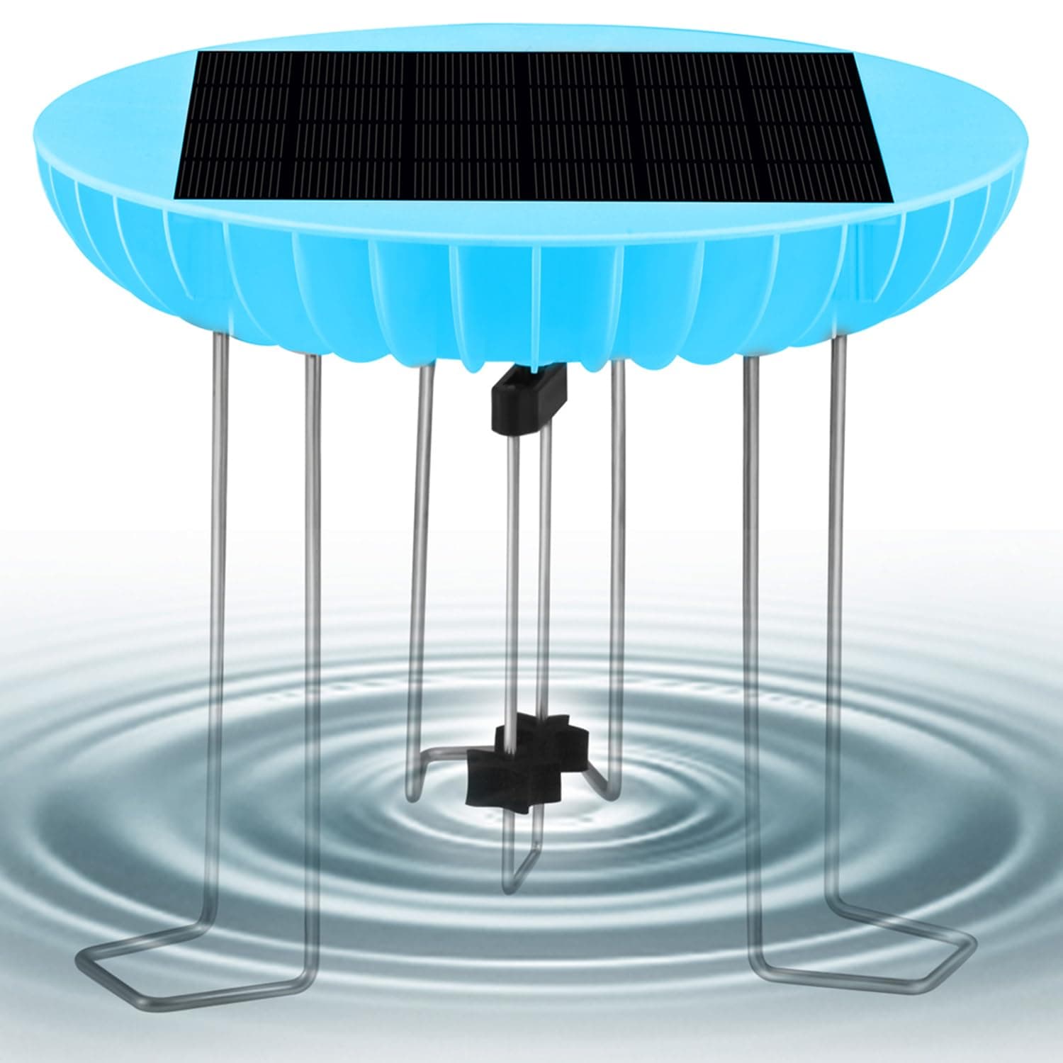 Lewisia Battery Backup Solar Water Wiggler for Bird Bath Solar Powered Birdbath Water Agitator for Patio Garden