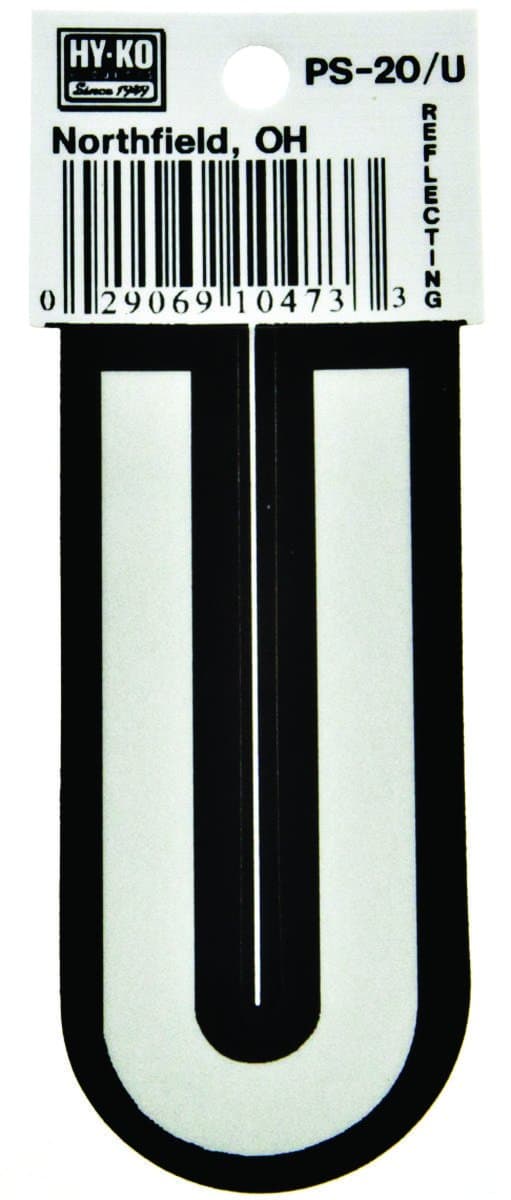 HY-KO Products PS-20/U Reflective Letter U 3.25IN