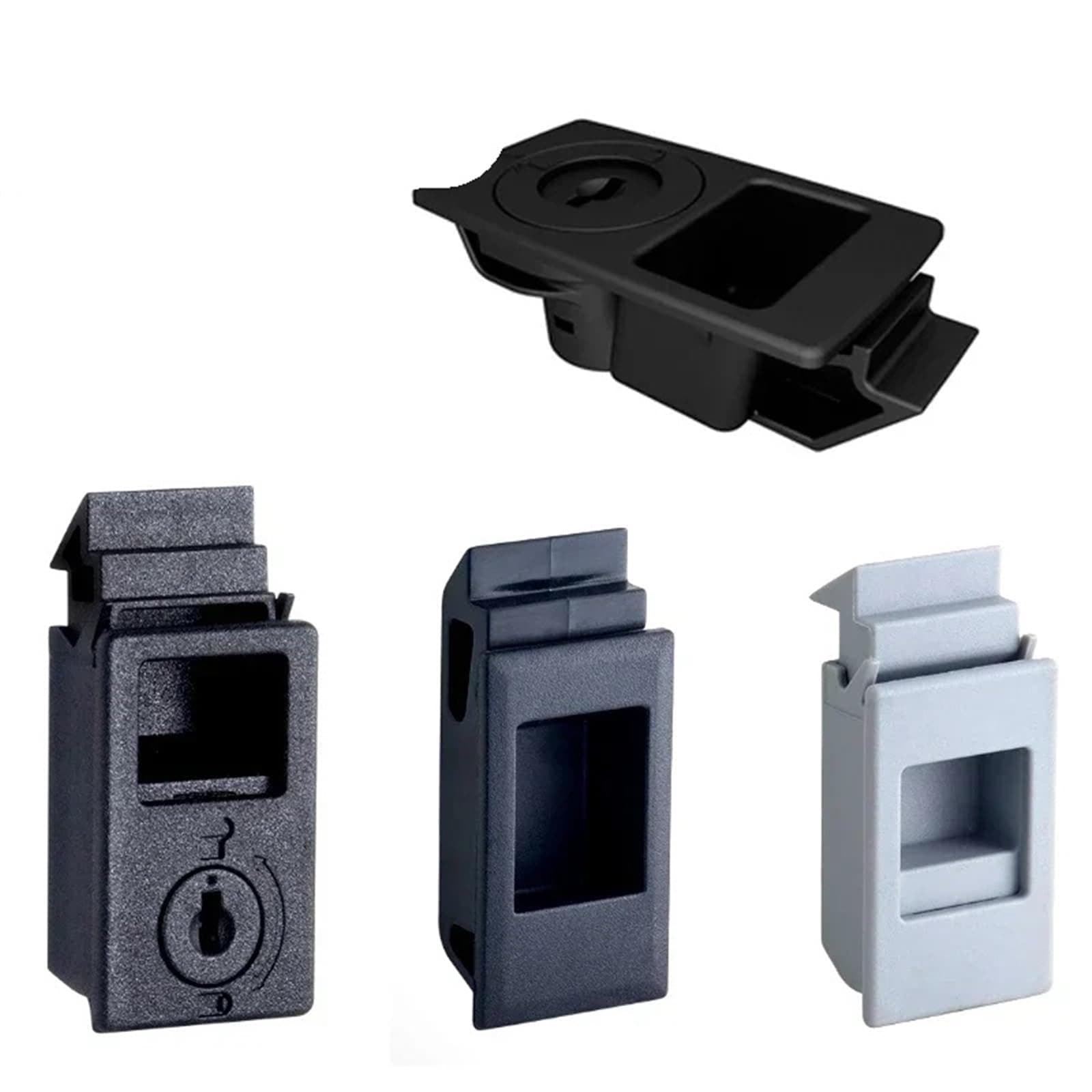 Cabinet Clamp Lock Key Or Keyless for Metal Light-Box Industrial Accessories MS552 1Pcs(9008P-1-1 Key Black)