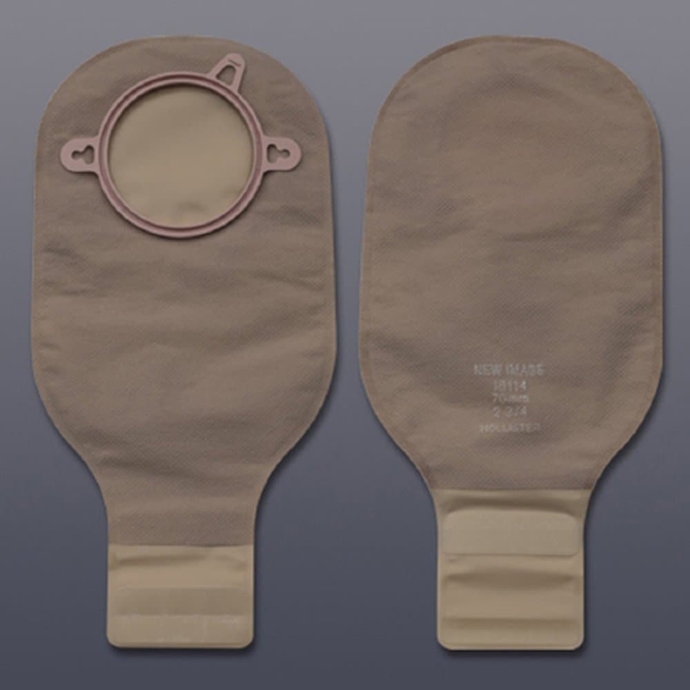 BX/10 NEW IMAGE Lock N ROLL DRAINABLE Beige Pouch, Flange Size 1-3/4"