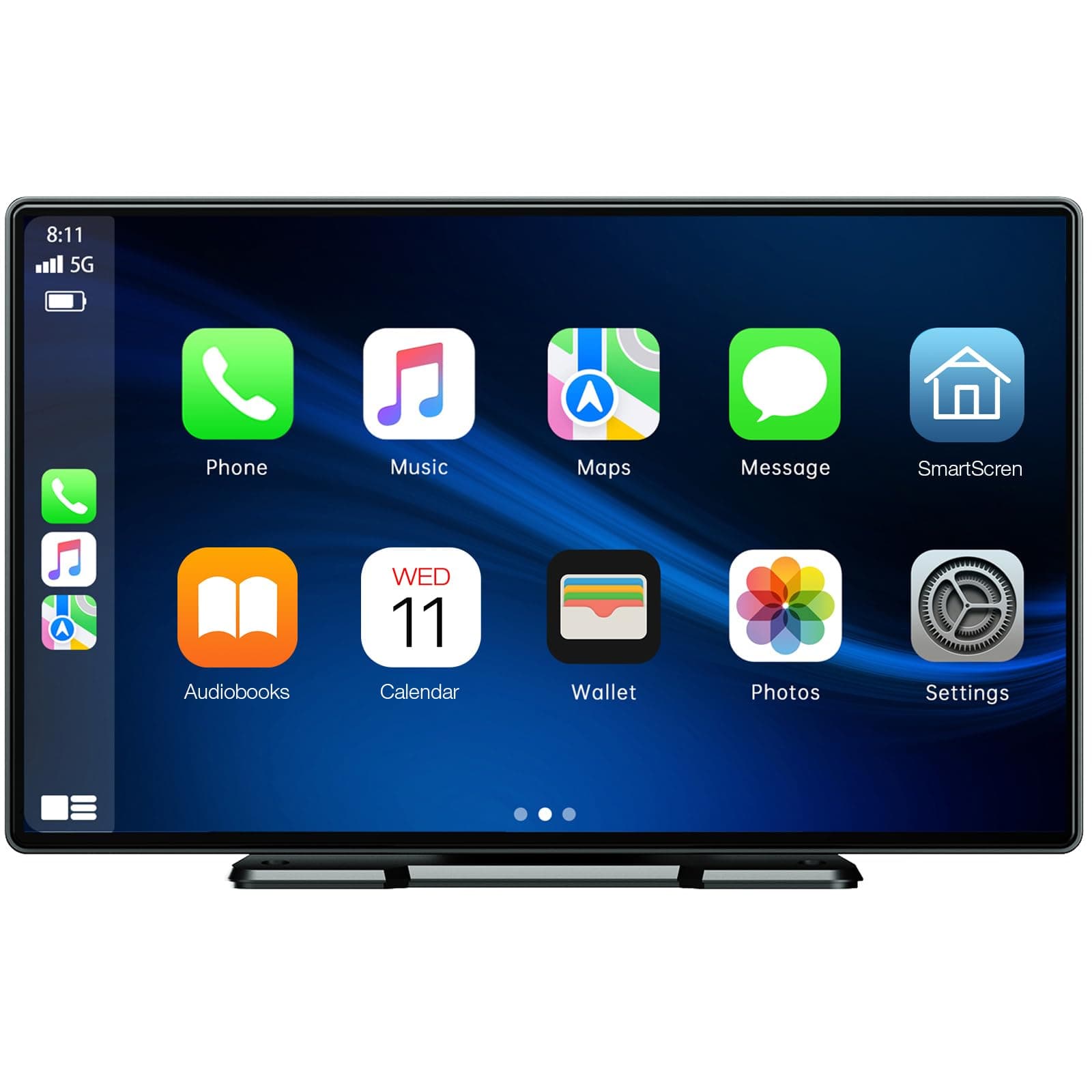 LAMTTO 9 Inch Wireless Car Stereo with Apple Carplay and Android Auto