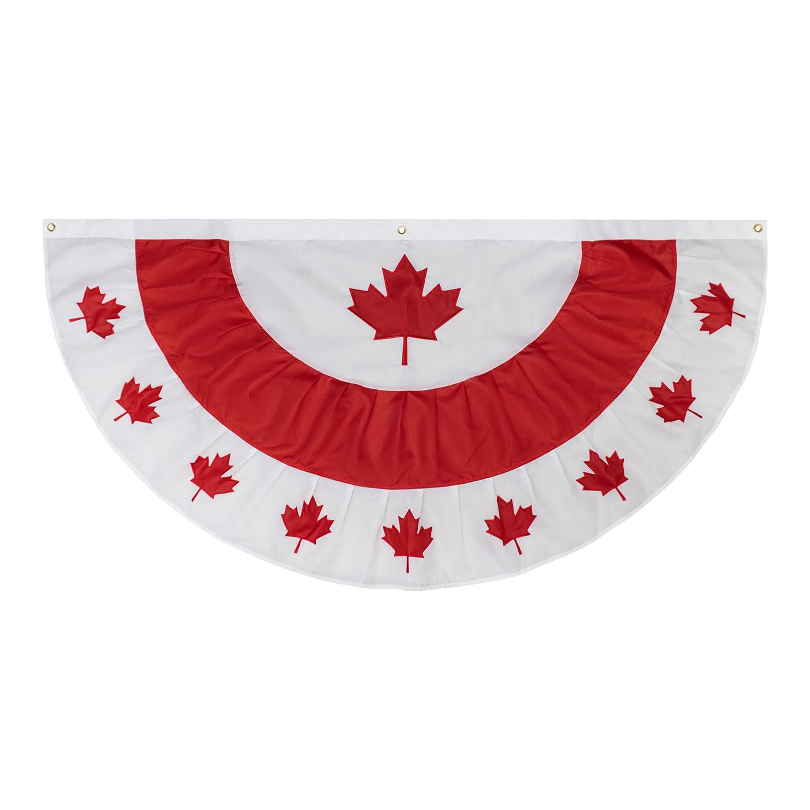 Homissor Canada Bunting Flag Canadian Flags 3x6 Outdoor Heavy Duty for Outside Embroidered Maple Leaf Sewn Stripes 2 Brass Grommets