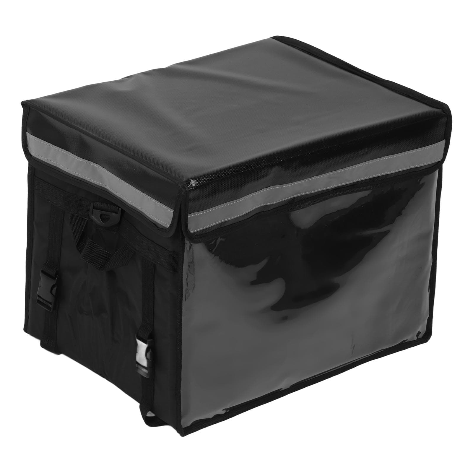 Aoresac Insulated Food Delivery Bag for Bike, Large Waterproof Grocery Tote with EPS Liner, Hot Cold Meal Carrier with Mounting Poles for Electric Ycle Rear Transport (62L)