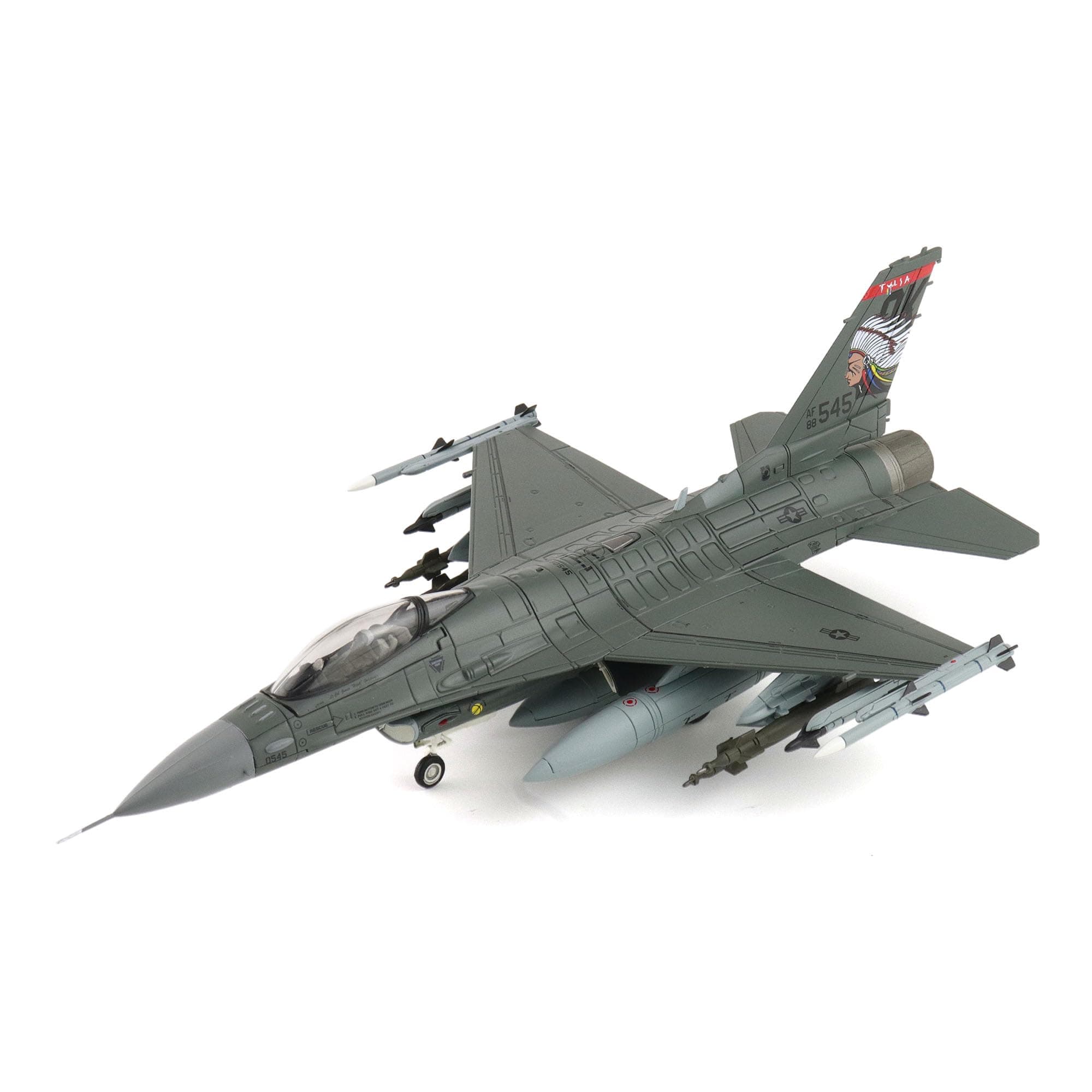 Hobby Master | 1:72 Scale Diecast Military Aircraft Replica | F-16C The Spirit of Broken Arrow 88-0545, 138th FW, Oklahoma ANG, 2024 | Model HA38065