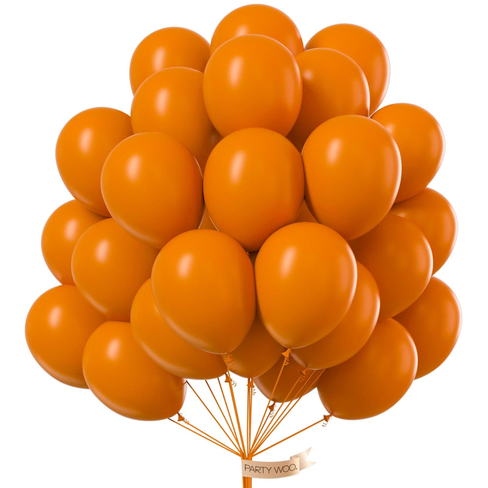 PartyWoo Burnt Orange Balloons 100 pcs 12 Inch Terracotta Rust Fall Color Balloons for Graduation Thanksgiving Halloween Baby Shower Birthday Party Decorations Orange-F53