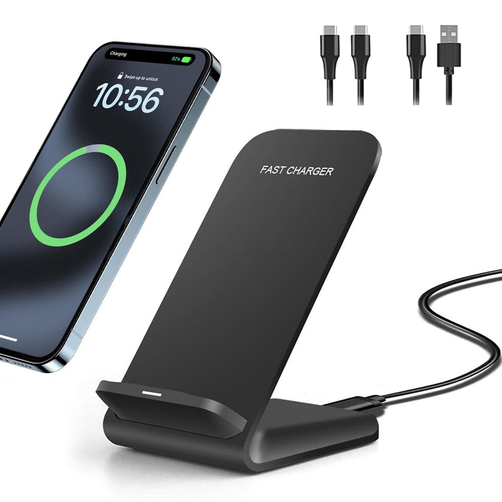 20W Fast Wireless Charger,Wireless Charging Stand Compatible with iPhone 16/16 Pro/15/14/13/12 Pro Max/Pro/11/X/8, 15W Fast Phone Charger for Galaxy S24/S23/S22/S21/Note,Pixel/Lumia/LG G8/7
