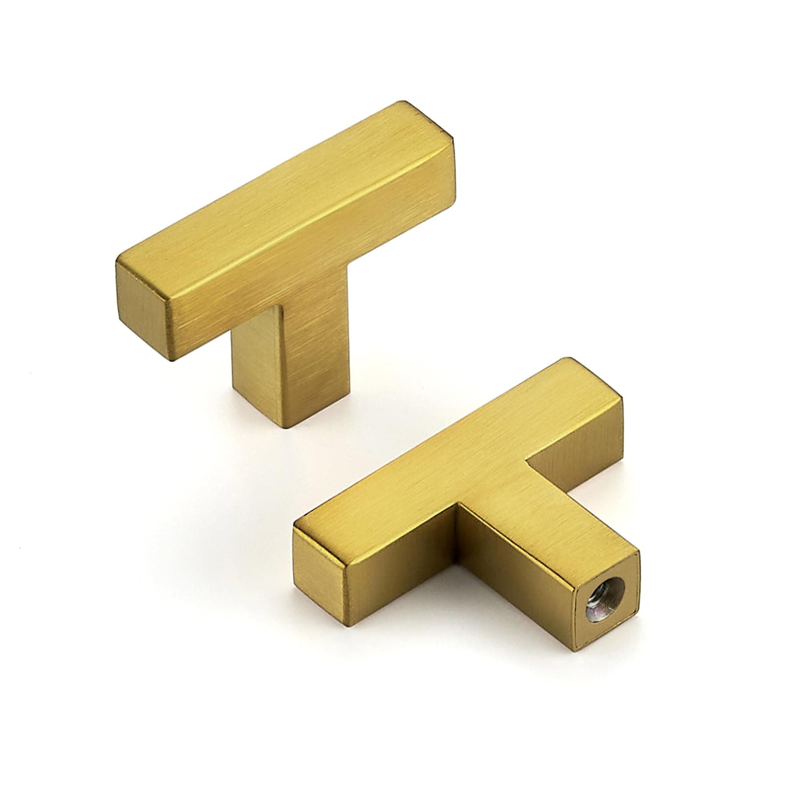 HOME EDIT Gold Square Drawer Handles & Pulls Single Hole,30 Pack