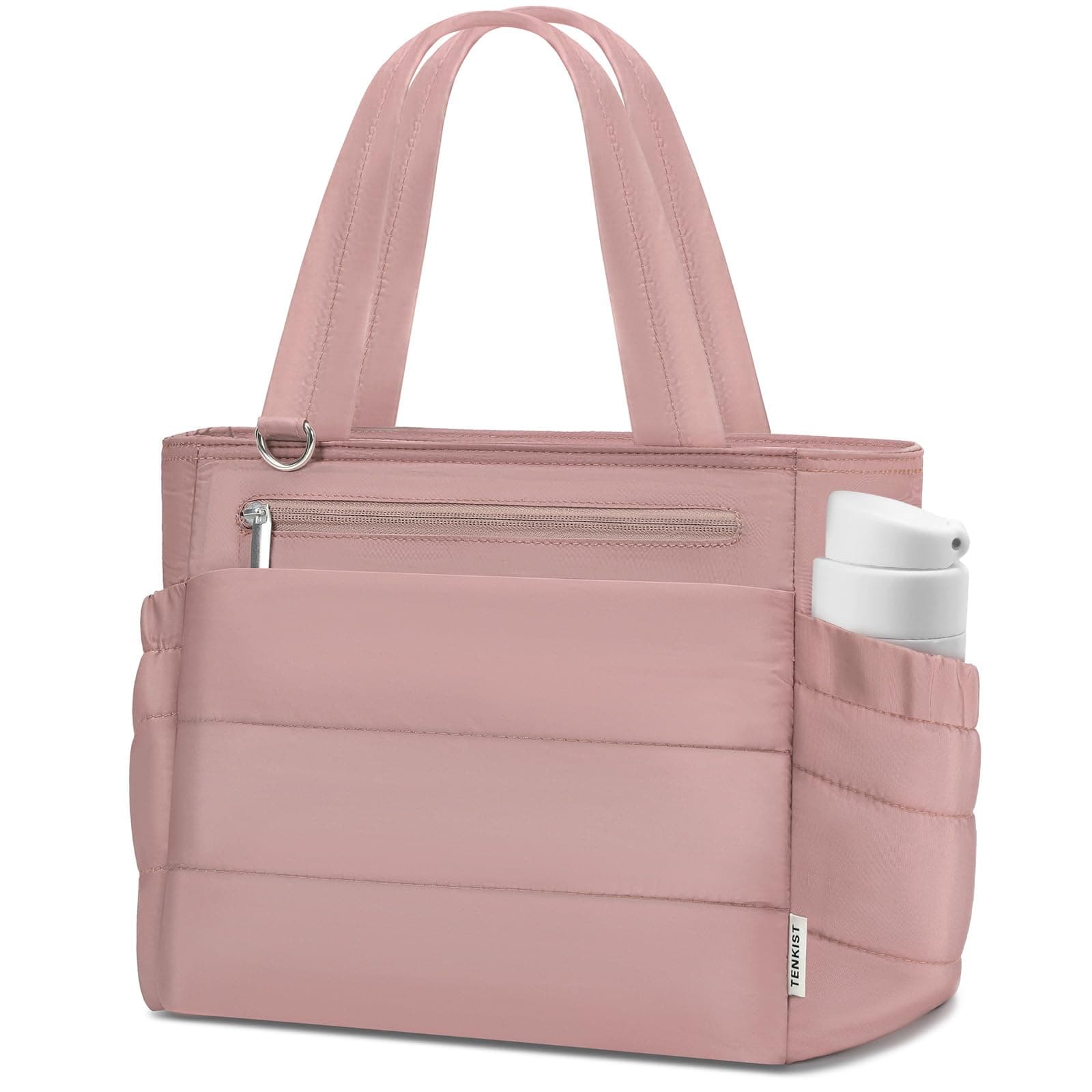 TENKIST Insulated Lunch Box Women Lightweight Cooler Tote Bag 15 Cans Pink