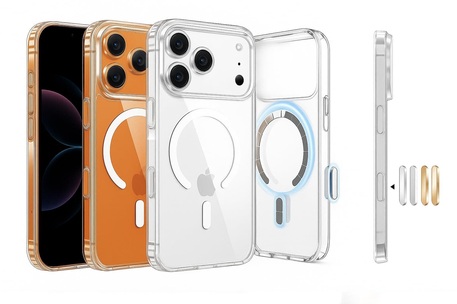 DUXPY Clear Magnetic Case for iPhone 17 Air (6.5 inch) – Compatible with MagSafe, Military-Grade Drop Protection, Anti-Yellowing & Scratch-Resistant Ultra-Slim Design