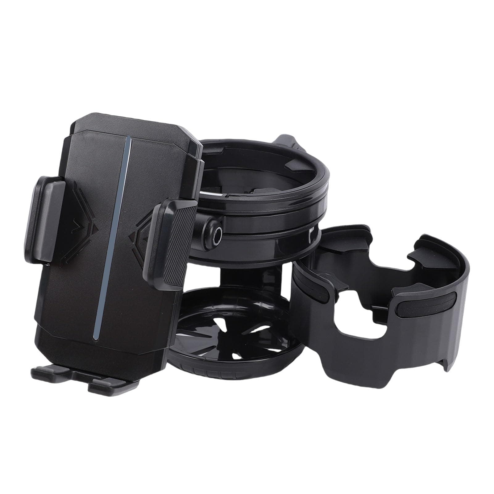 UPALDHOU Baby Stroller Cup Holder, Multifunctional Adjustable 360 Degree Rotatable for Bikes Shopping Carts