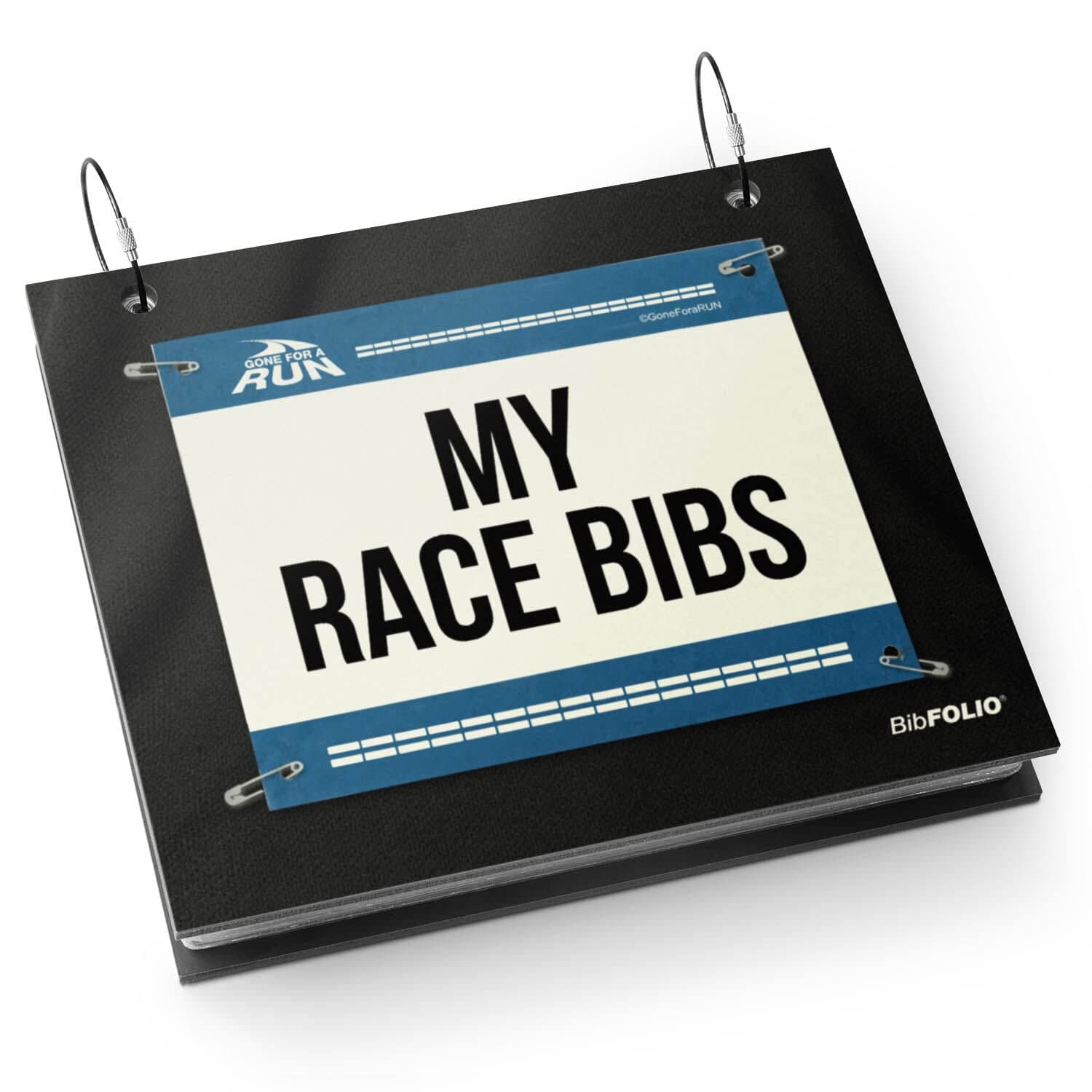 Gone For a Run BibFOLIO® Race Bib Album | Bib Holder | My Race Bibs | Black