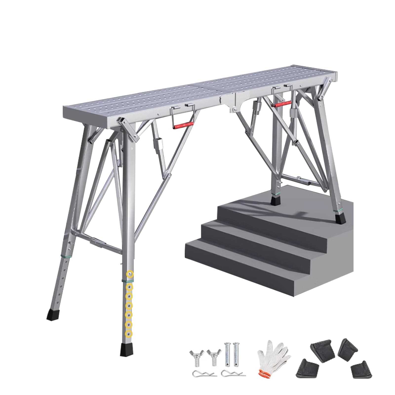 HIYOUGO Work Platform, Folding Portable Scaffolding, Work Scaffolding