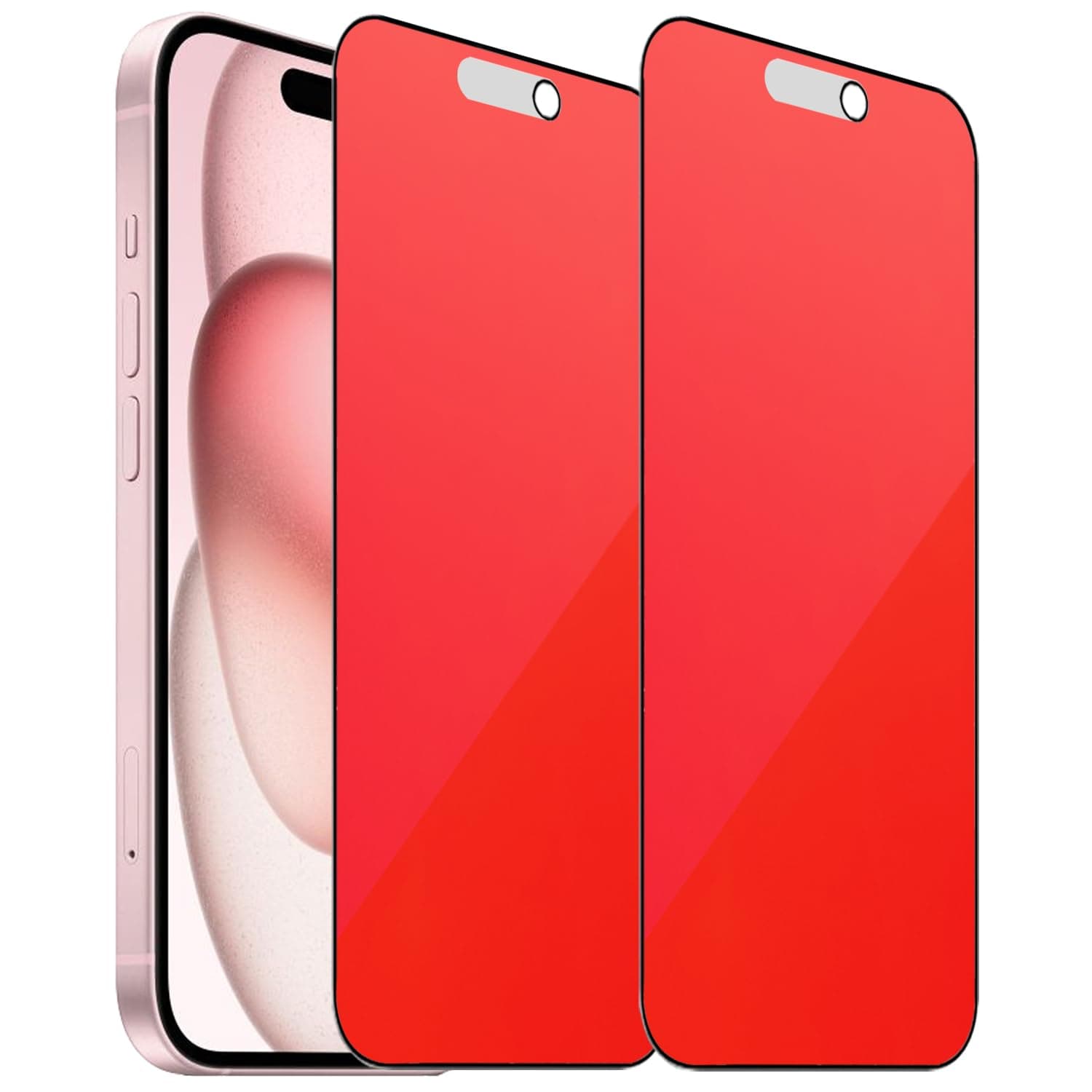 BWEDXEZ 2 Pack Matte Anti-Blue Privacy Tempered Glasses for iPhone 14 Pro Max/Plus - 6.7 inch Anti-Glare Anti-Spy Screen Protector Film - Colorful