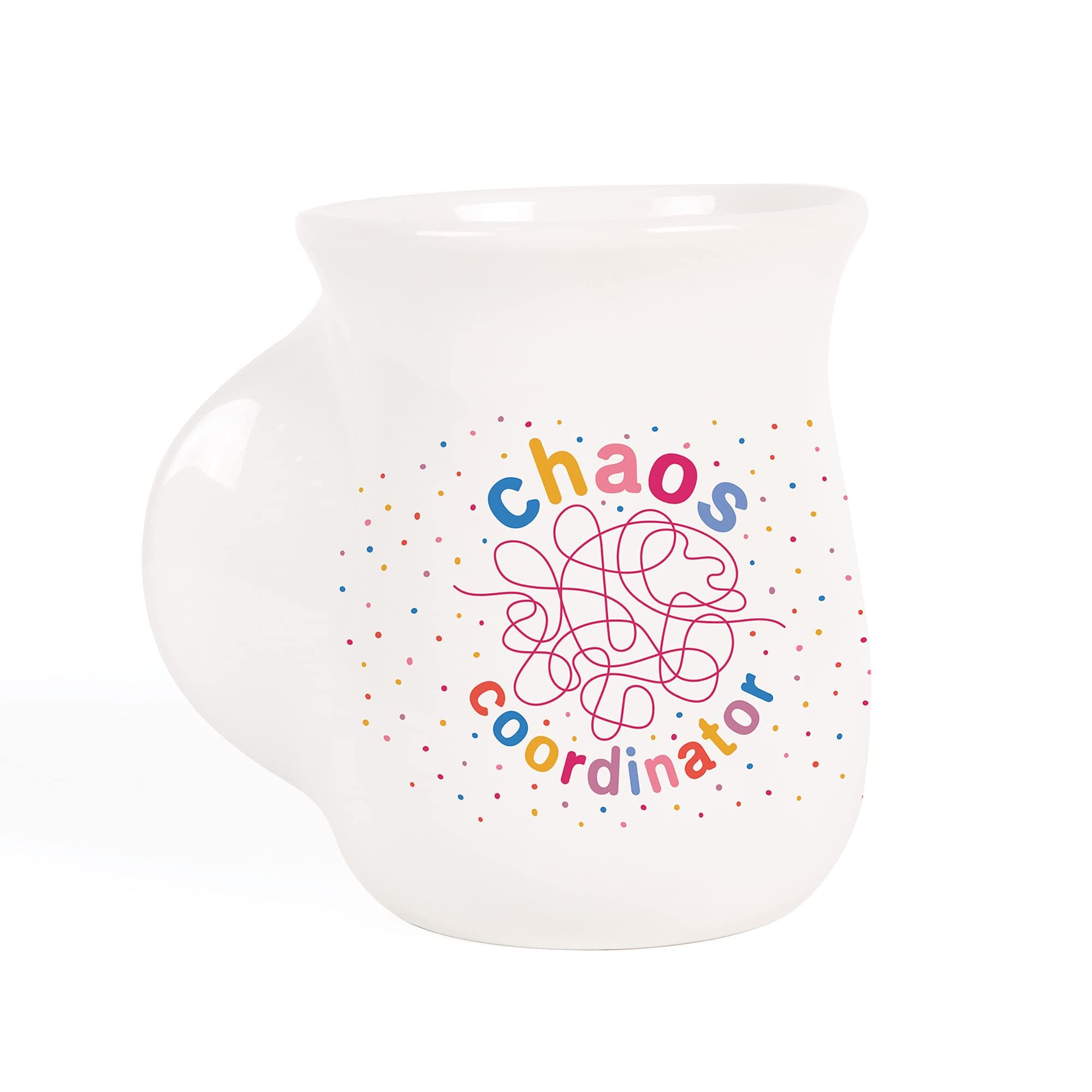Chaos Coordinator Classic White 16 ounce Porcelain Ceramic Handwarmer Cozy Mug