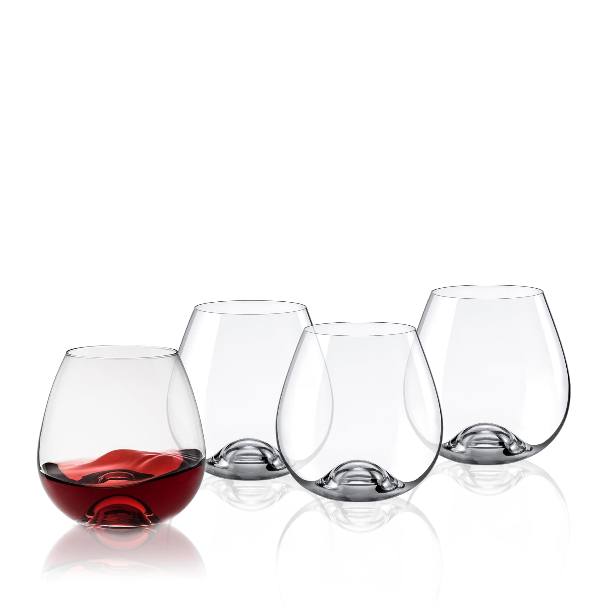 RONA Drink Master # 4 Stemless Burgundy Glass | Set of 4 | 15 oz. |