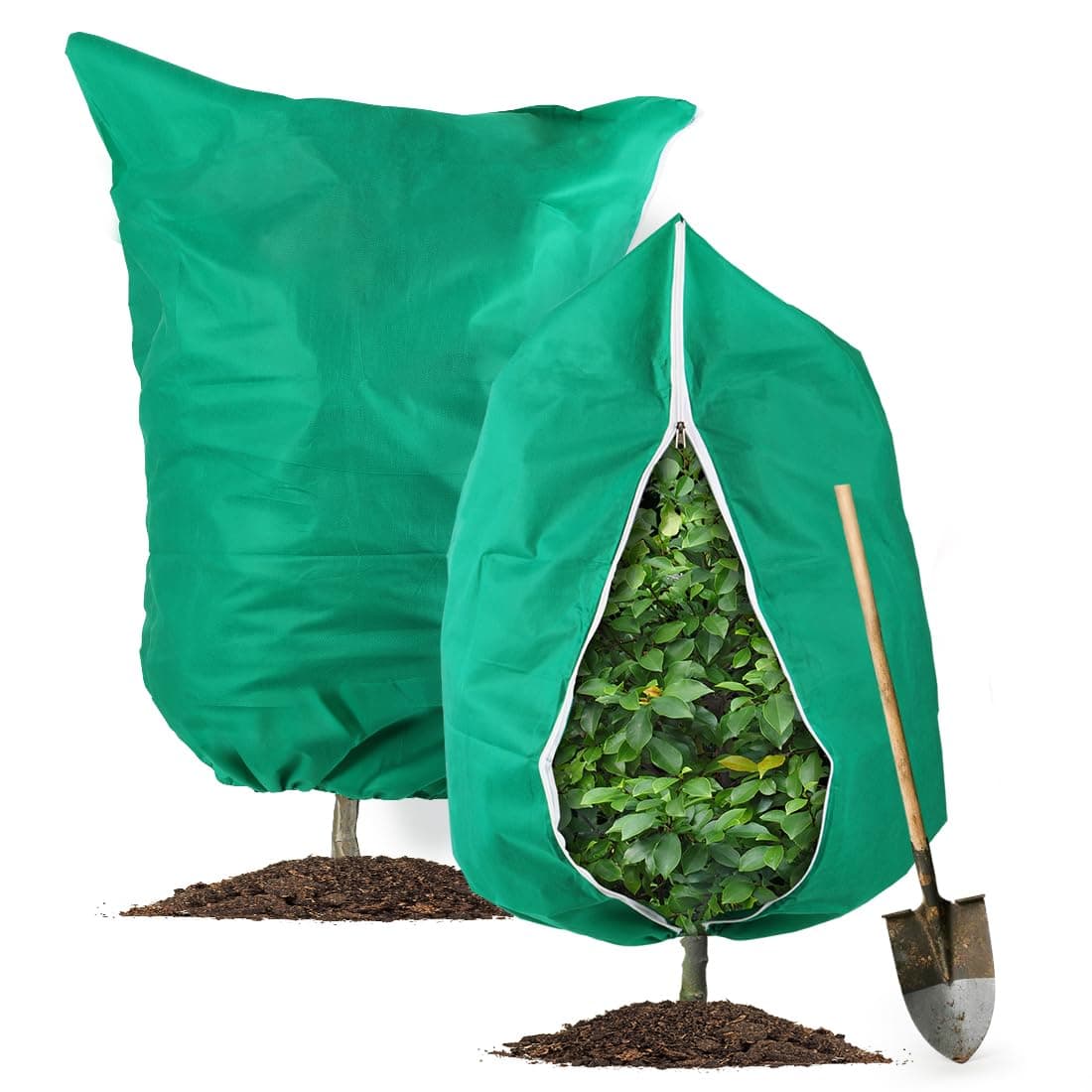 Plant Covers Freeze Protection, 2-Pack Frost Blanket for Trees Shrubs