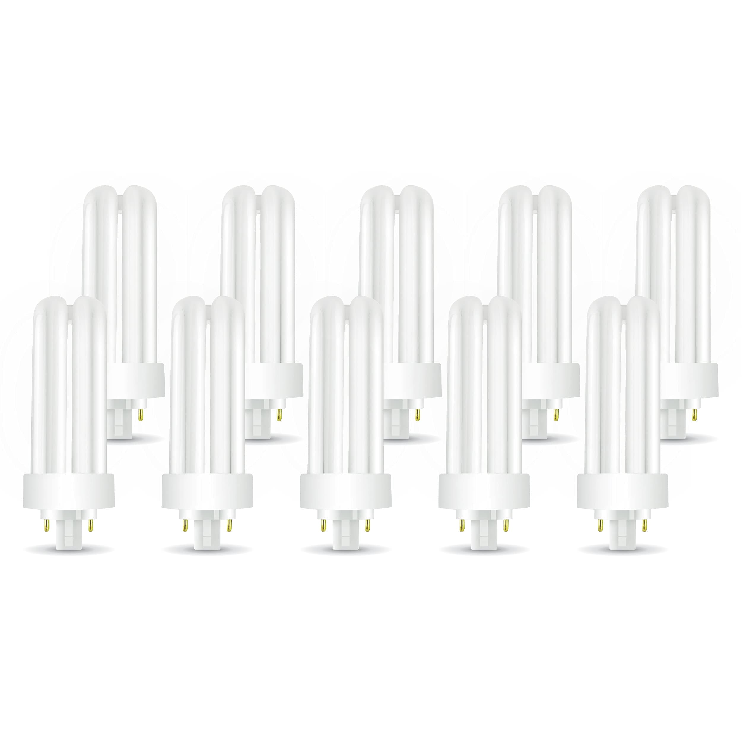 (10 Pack) PLT-26W 841, 4 Pin GX24q-3, 26 Watt Triple Tube, Compact Fluorescent Light Bulb