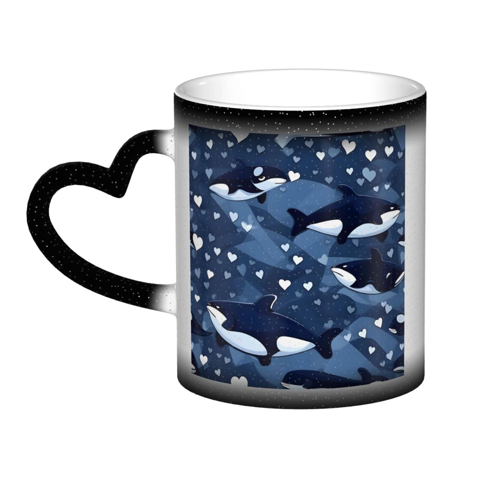 WXZYFP Blue Killer Whale Black It is a color-changing mug, black for cold and white for hot, and more durable after hand washing.pajamas for women short sleeve,pajama tops for women short sleeve,
