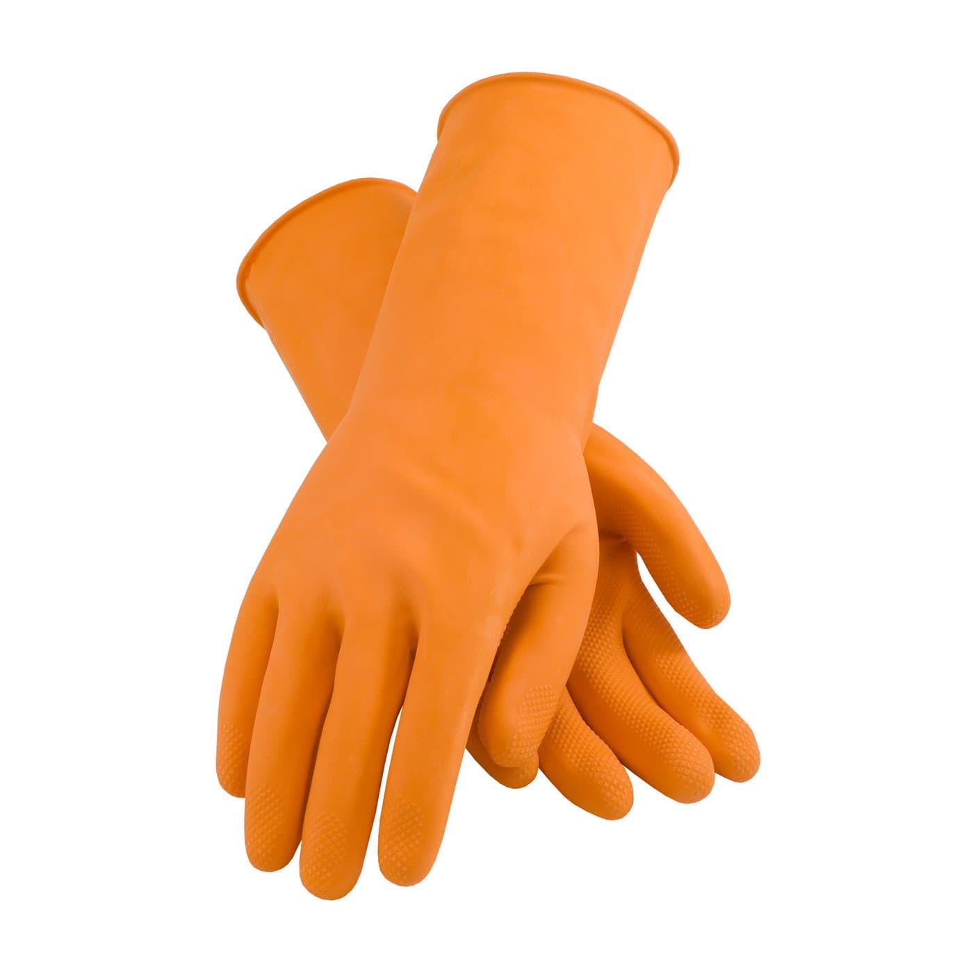 Assurance 48-L302T/S Unsupport Latex 28 Mil 13 Inch Flocked Honeycomb Orange S