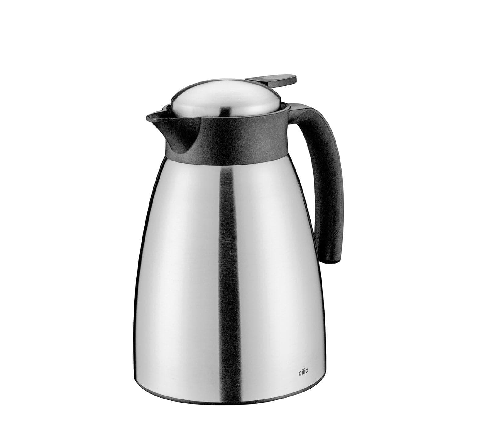 Cilio Savona Insulated Double-Wall Beverage Server, 34 fl Ounce, Polished Stainless Steel