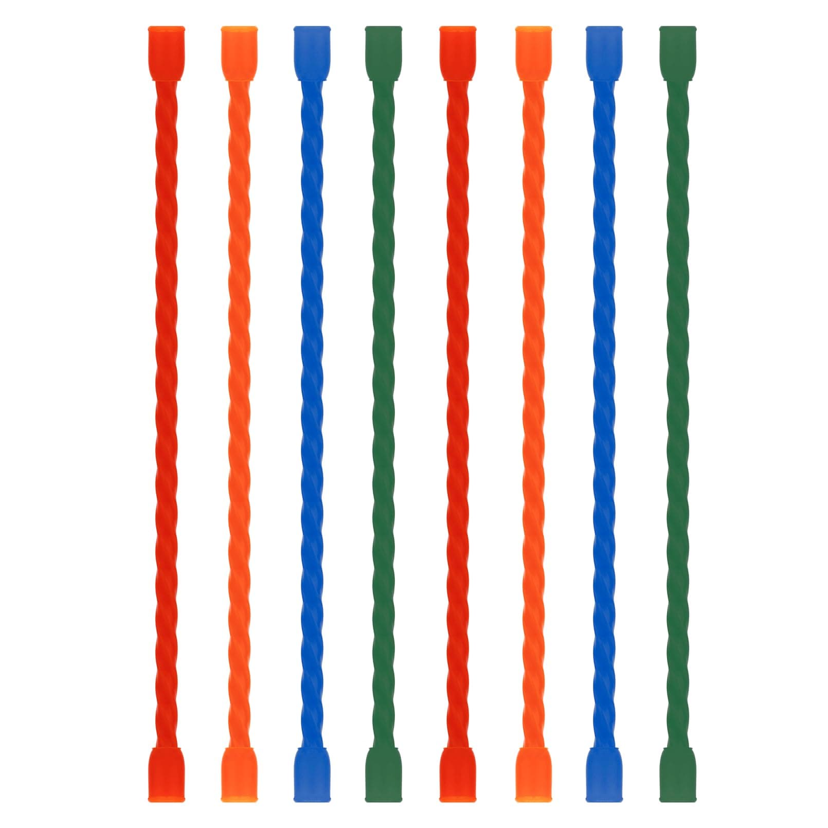 LOIUO 8PCS Silicone Cable Ties 6-Inch Reusable Twist Ties Steel-Core Cord Tie Straps Bendable Organizer All Purpose for Indoor Outdoor Bundling Holding Securing and Wrapping Cables (4 Colors)