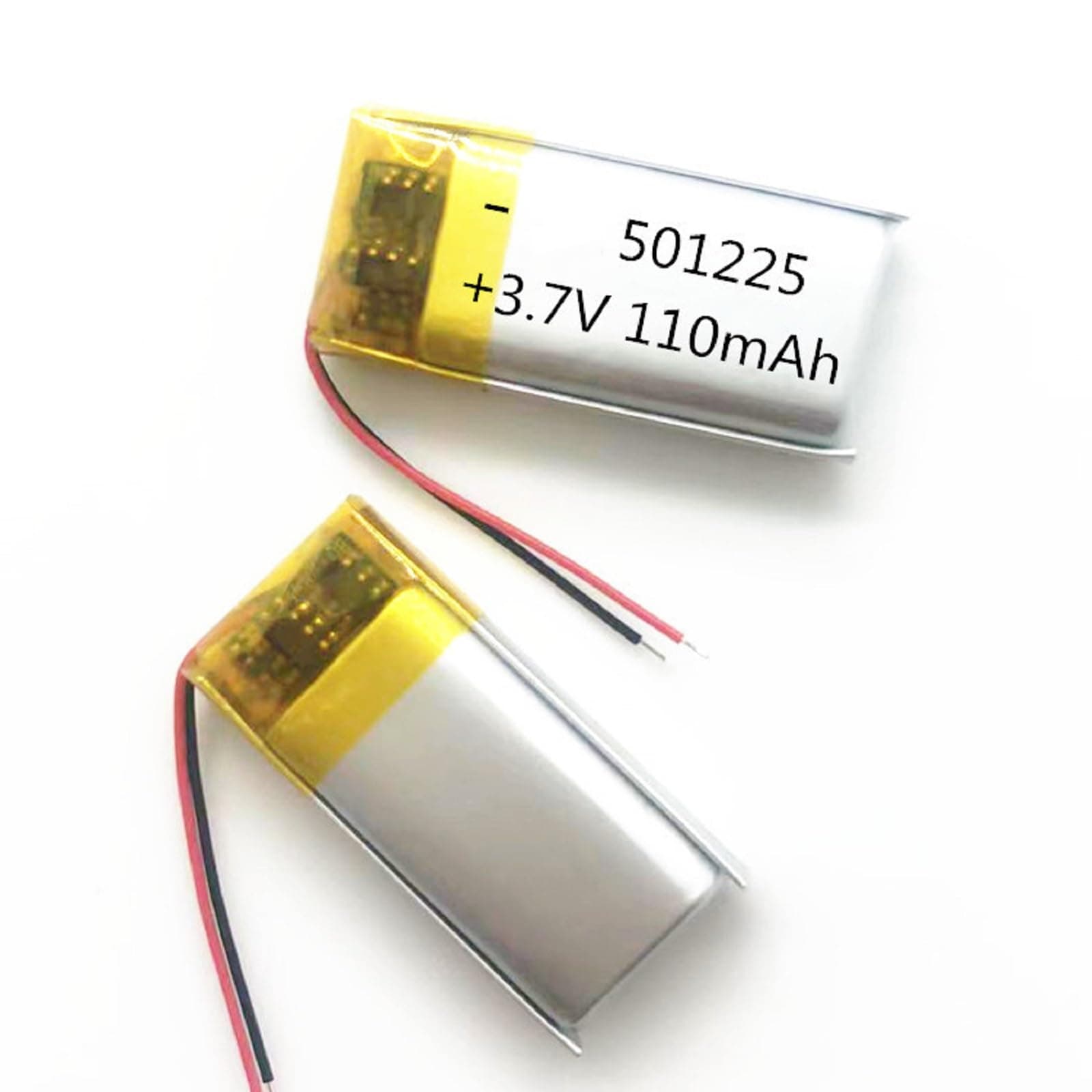 HRYHWASE 501225 Lithium Polymer Battery 3.7V 110mAh Lipo Rechargeable Battery Pack for Razors, Electric Toys, Electronic Devices… (1)
