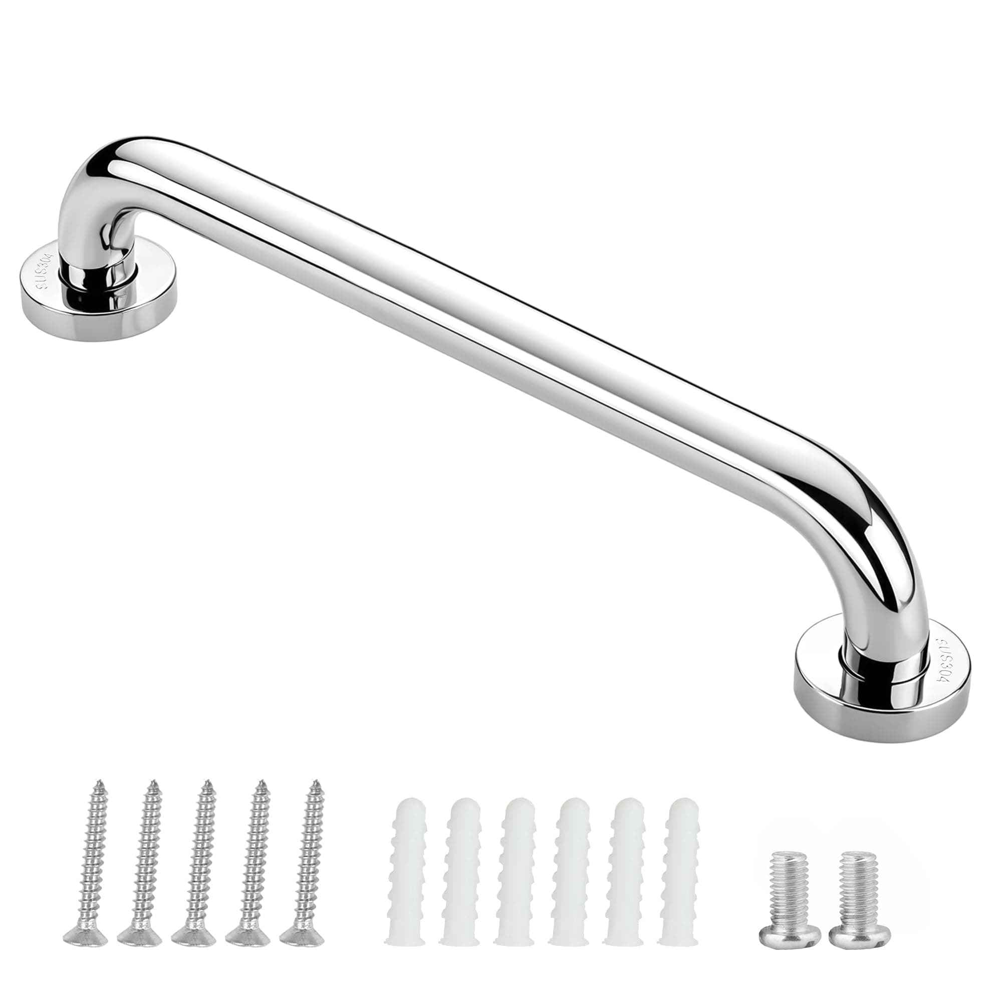 Grab Handles for Seniors, Stainless Steel Bathtub Handle for Bathtub, Bathtub, Bathroom, Wall Mounted, Non-Slip Safety Handle (1 Pack, 40cm)