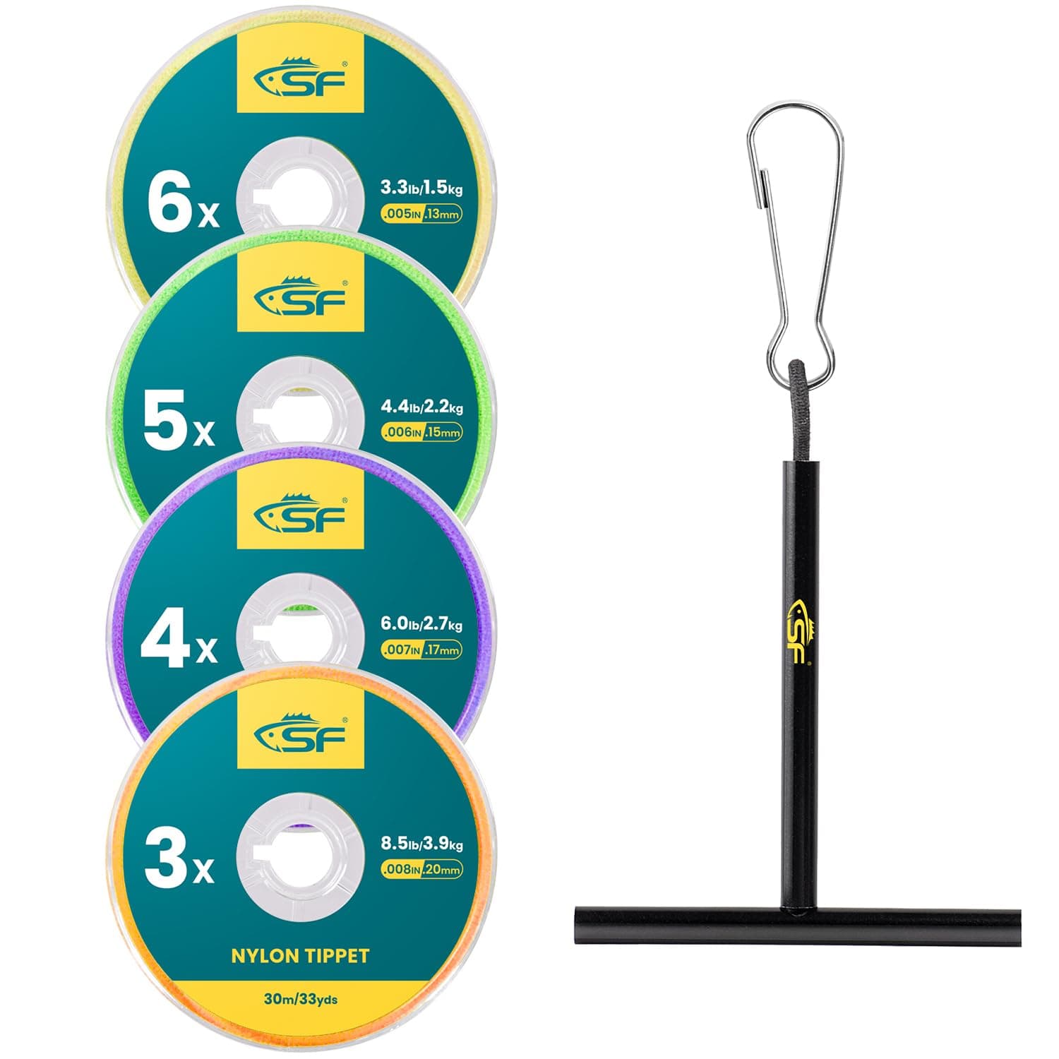 SF 3-4-5-6X Clear Nylon Tippet with Stand for Fly Fishing Trout